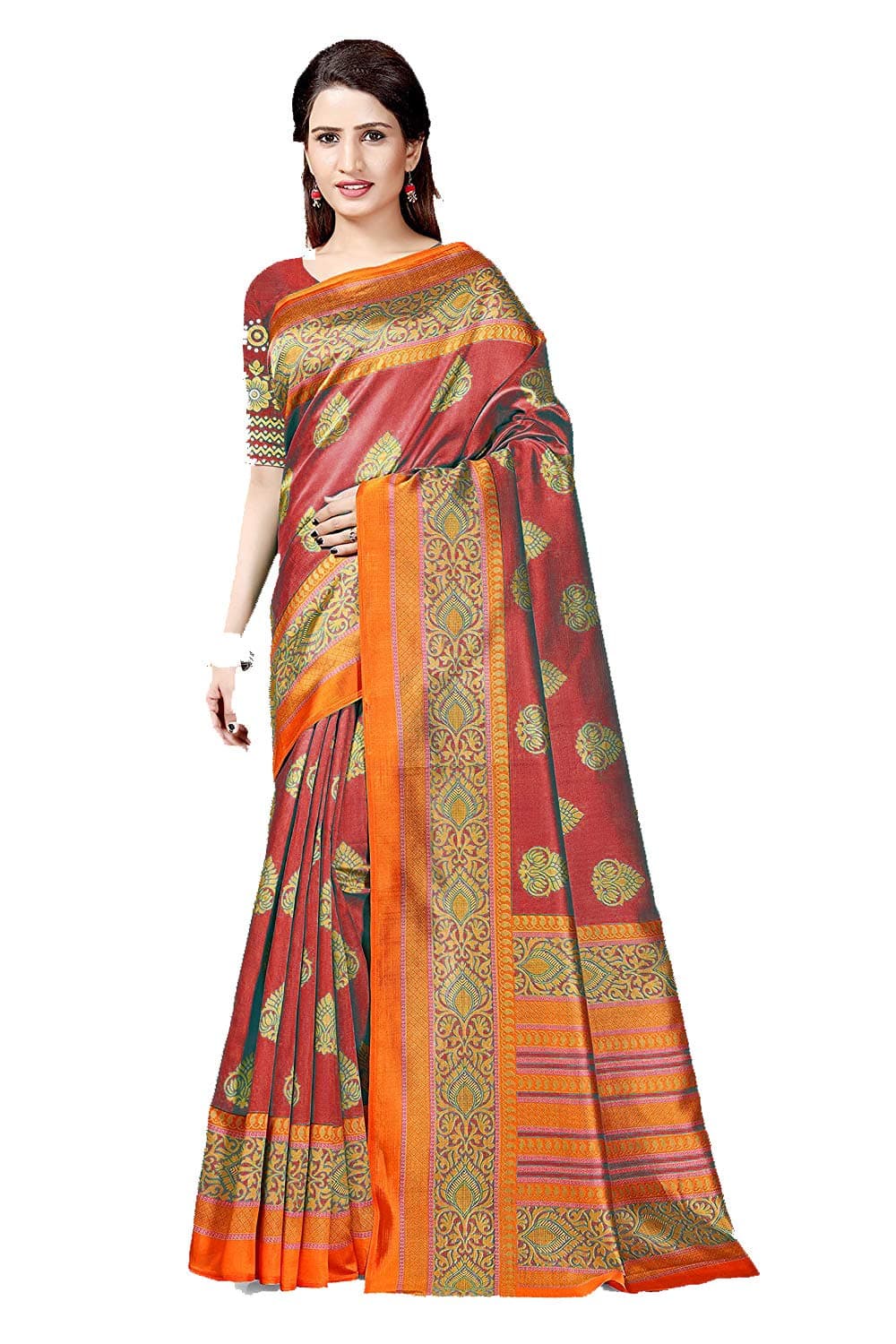 Winza Designer Women's Art Silk Saree With Blouse (SAMPURNA (2))