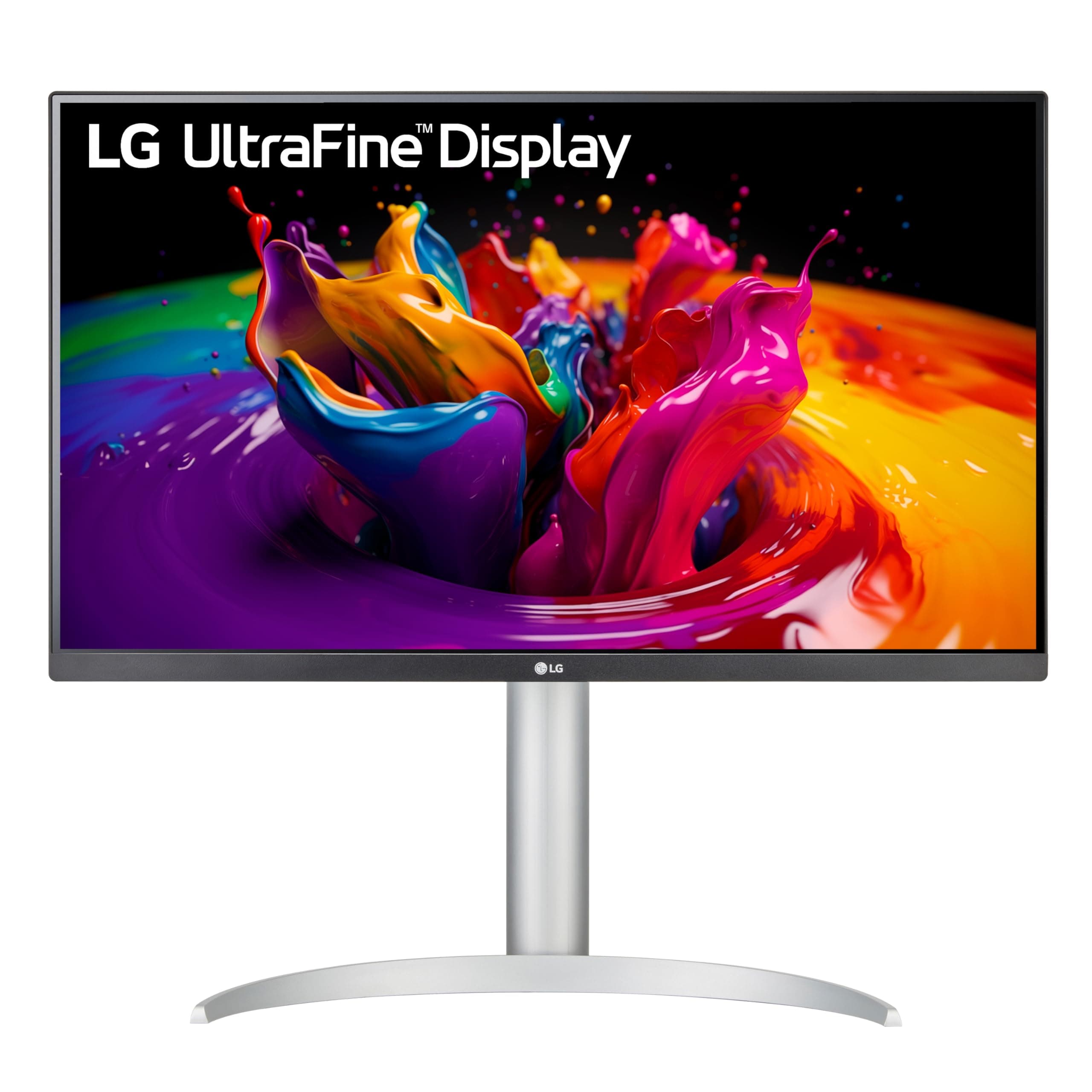 LG 27Up650-W Monitor 27 Inch Uhd (3840 X 2160) IPS Display, Vesa Displayhdr 400, Dci-P3 95% Color Gamut, 3-Side Virtually Borderless Display, Height/Pivot/Tilt Adjustable Stand Â– Silver