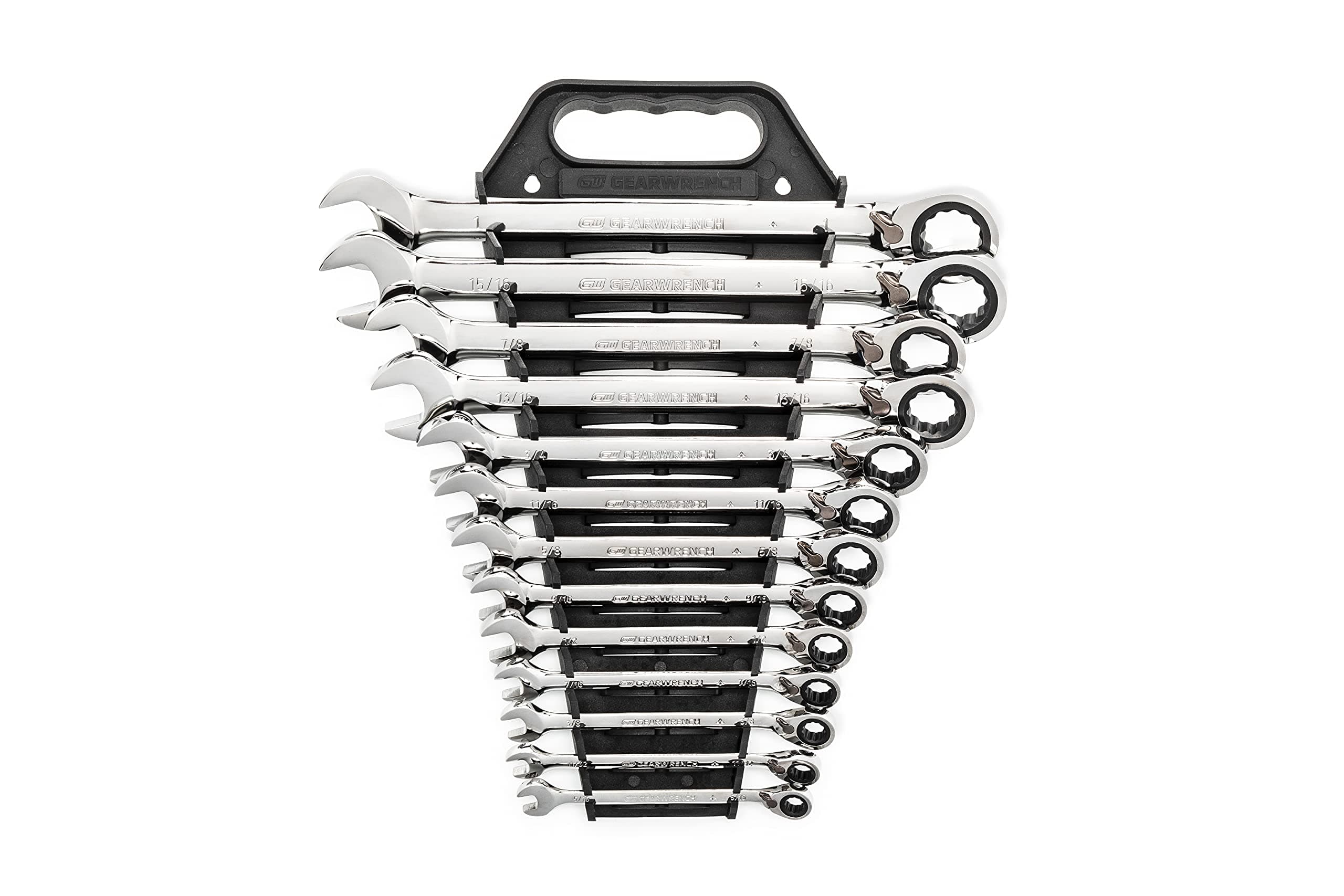 13 Pc. 12 Pt. Reversible Ratcheting Combination Wrench Set, SAE - 9509N