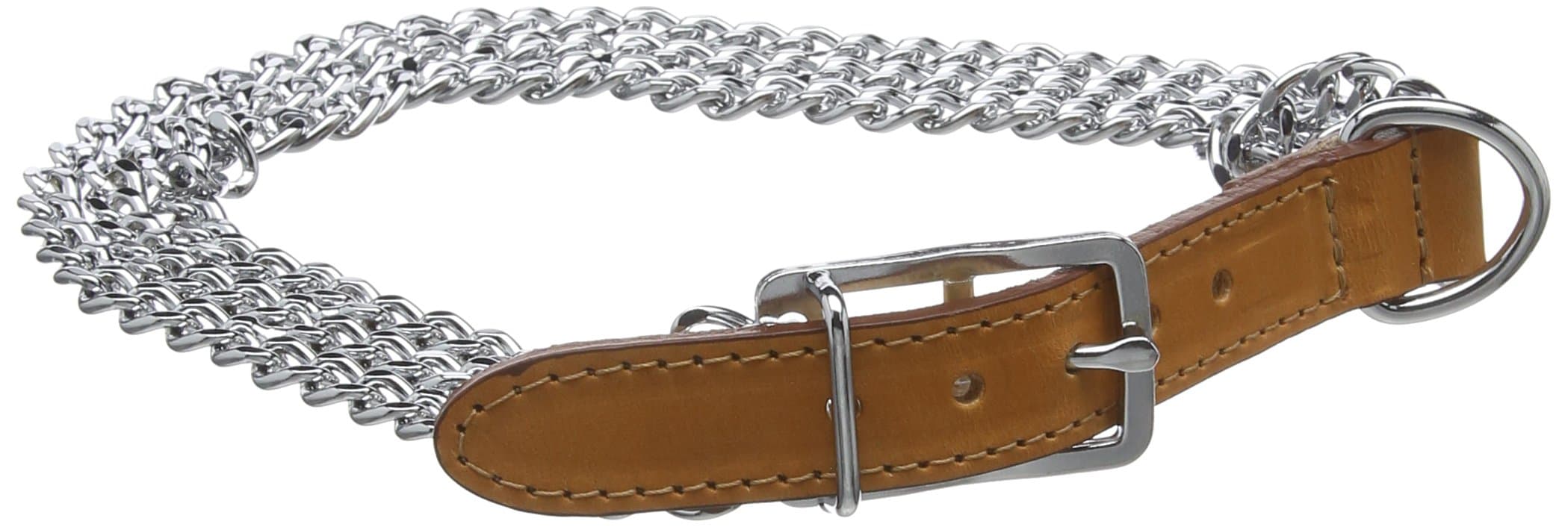 Ancol 3 Row Chain Collar Tan 35-43cm Size 4