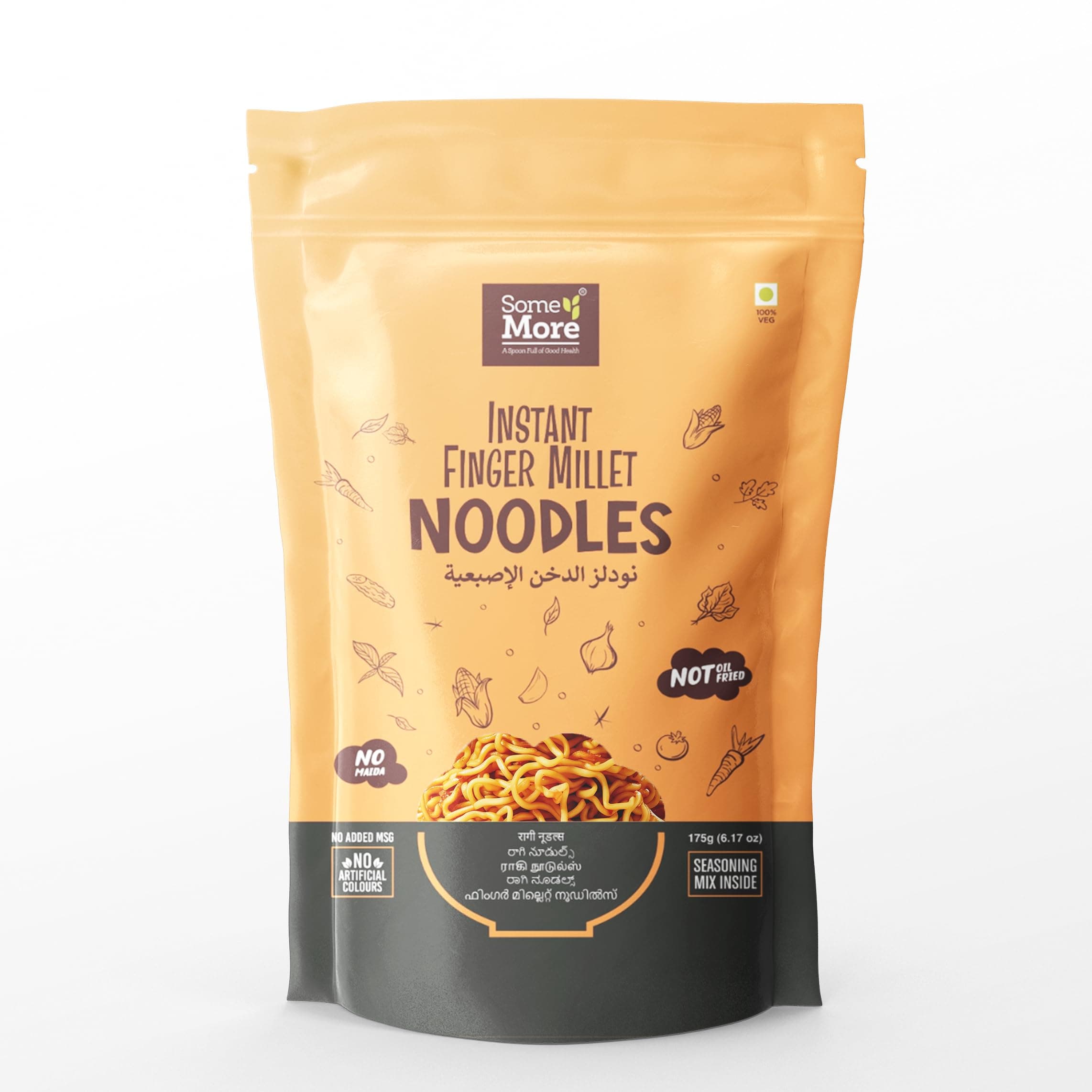 – Some More Organic Finger Millet Noodles - 175g | High in Protein and Fiber | Instant noodles are Healthy Alternative to Traditional Noodles | Perfect for Vegans and Vegetarians |