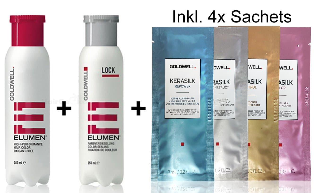 Goldwell Elumen Hair Color [NA @ 2] 200ml + 250ml Lock Seal + 1x Kerasilk Sachet/Probe