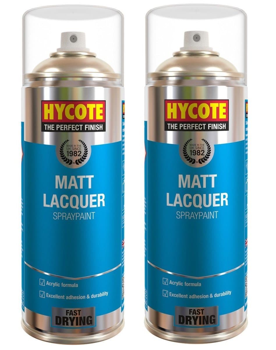 Hycote 2 x XUK993 Spray Cans, 400 ml, Matt Lacquer