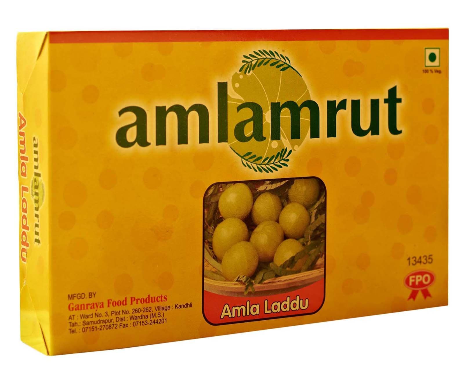 Amlamrut Fat Free Delicious Indian Gooseberry (Amla) Ladu- Weight Available