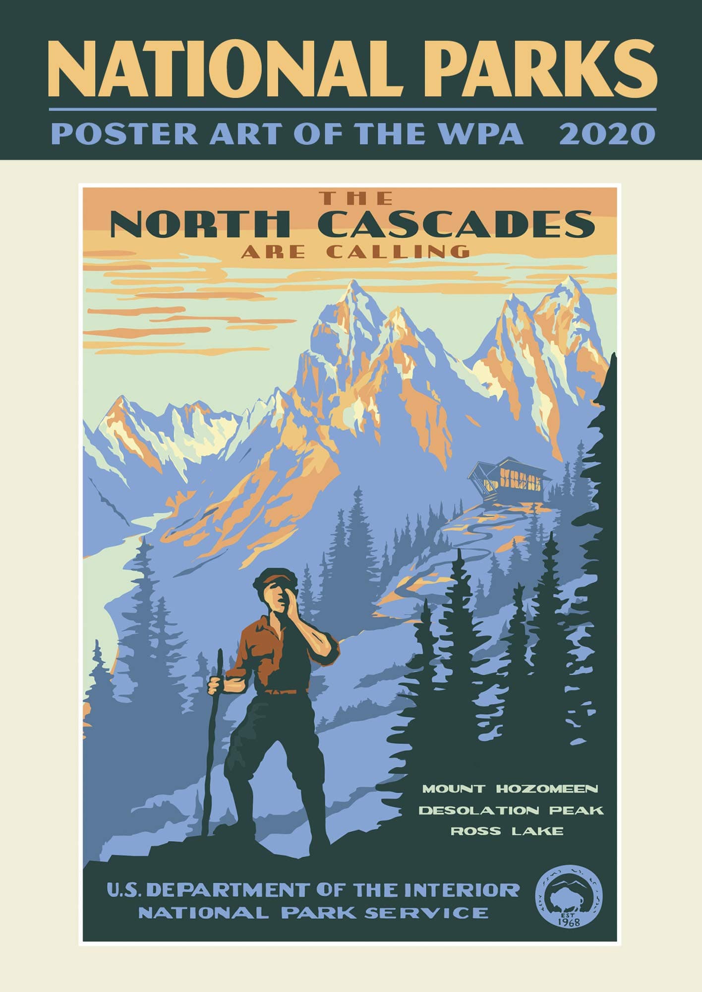 Simtect Parks Poster Art of The WPA Oversize Wall Calendar 2020 Large Monthly January-December 13.38'' x 19''.