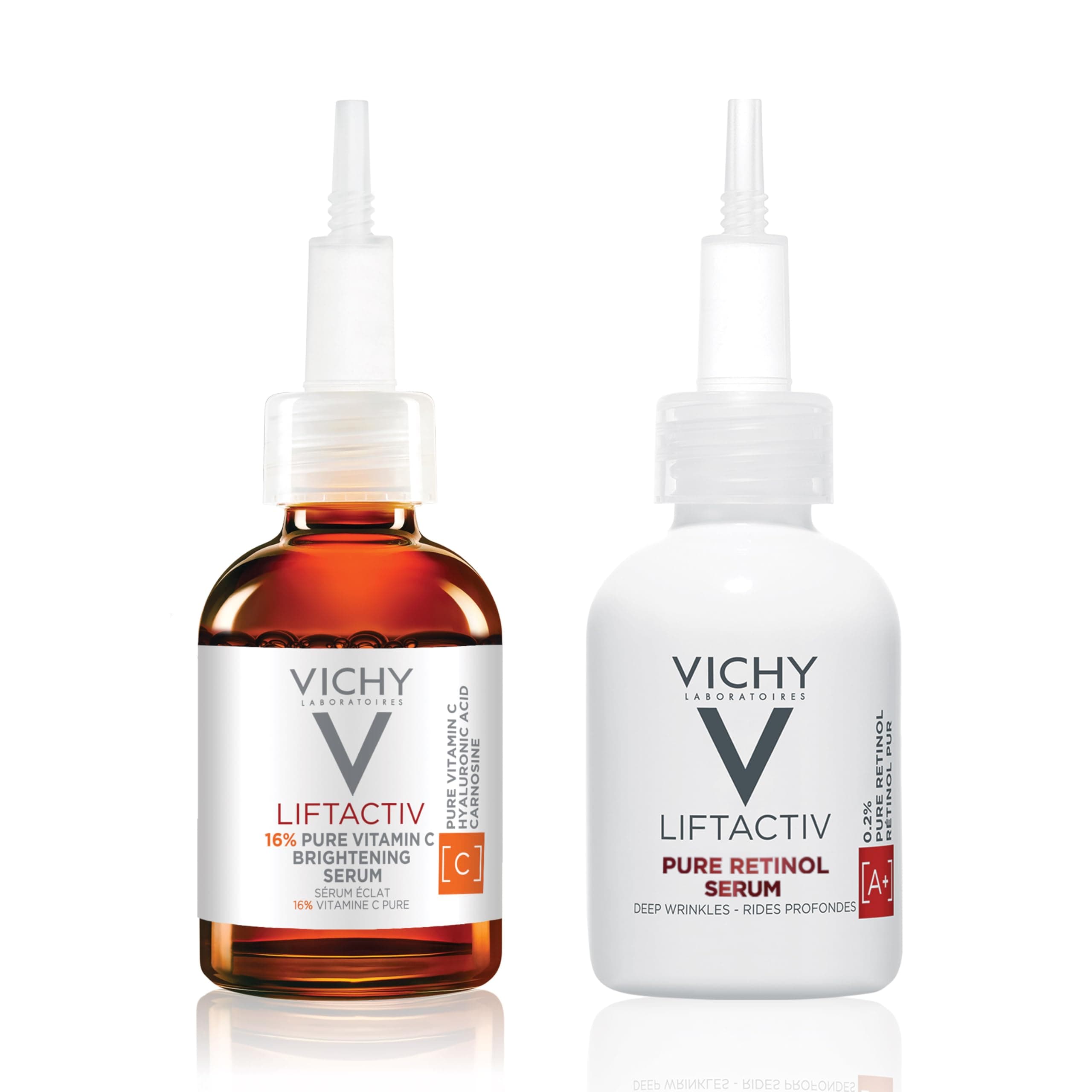 VichyLiftActiv Vitamin C Serum For Face, Brightening Serum With Pure Vitamin C + Hyaluronic Acid + Vitamin E, Reduces Fine Lines, Smooths Skin Texture, Improves Radiance, Anti Aging