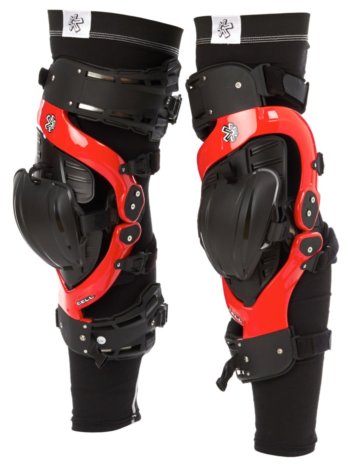 Asterisk Cell High Performance Knee Brace Protection System Small, Red,1 Pair