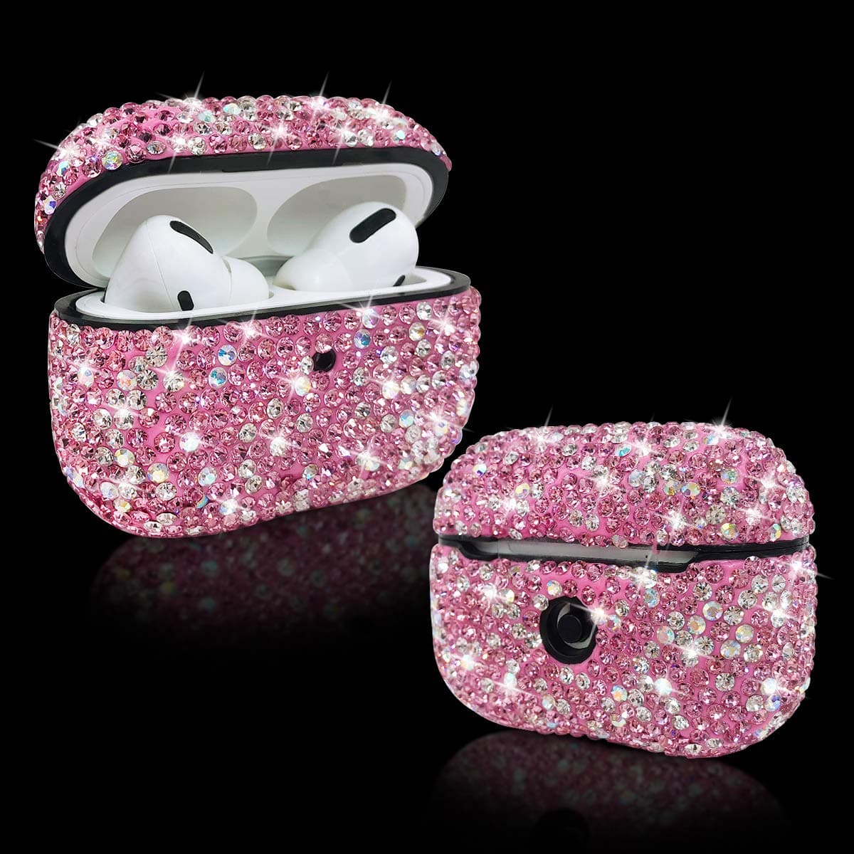 LUVI for AirPods 3 Diamond Case Rhinestone Bling Glitter Crystal Shiny Sparkle Cute Cover for Girls Women Wireless Charging Luxury Skin for Apple AirPods 3