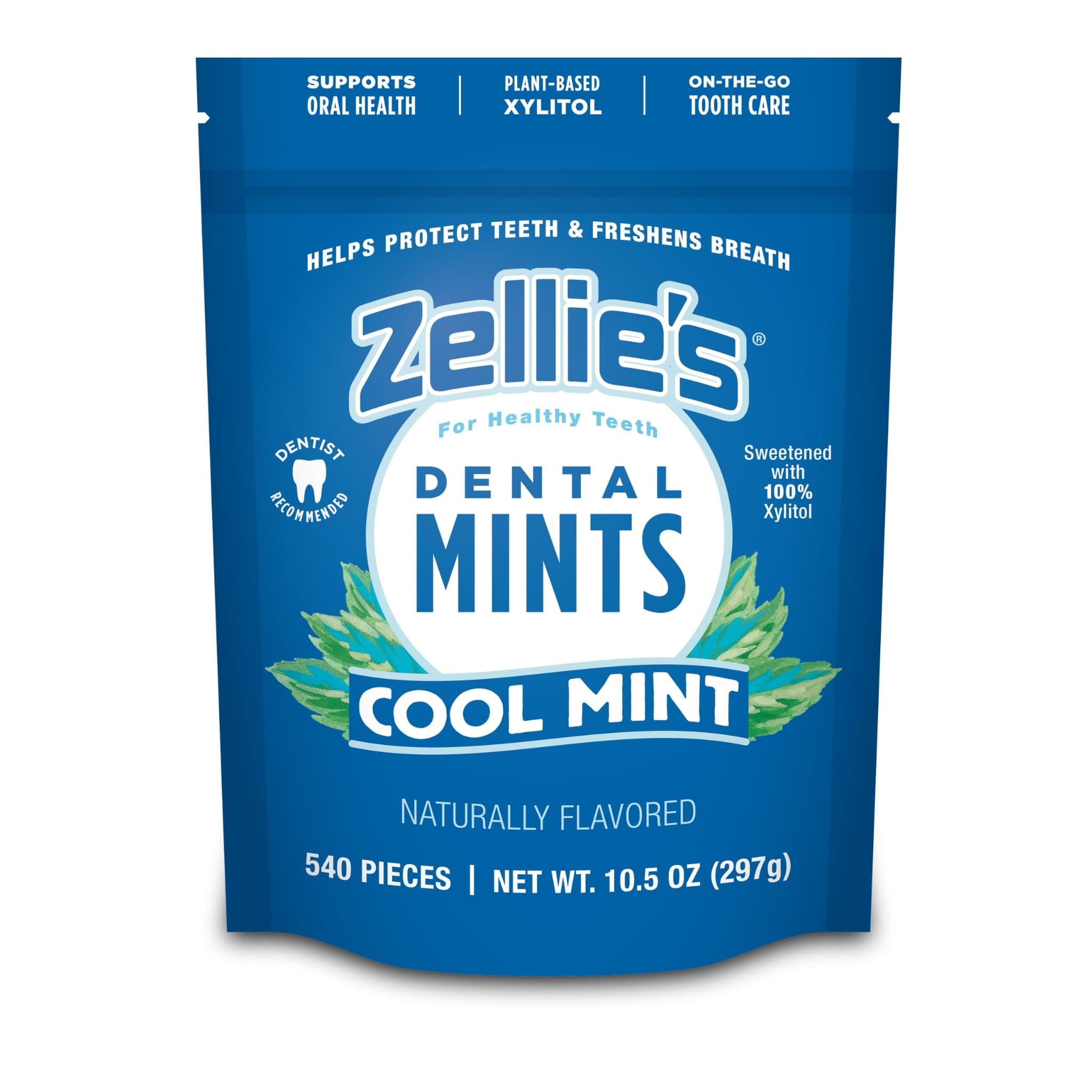 - Zellie's | 100% Xylitol Cool Mint Breath Mints | No Aspartame, Gluten Free, Vegan & Kosher (540 Count - Pack of 1)