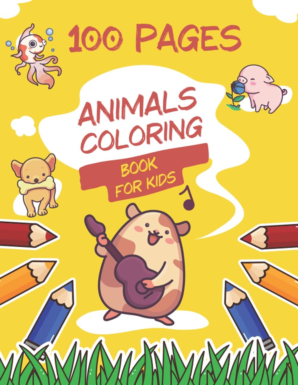 Animals Coloring Book for Kids: Easy Coloring Pages of Animal Letters A to Z for Boys & Girls Numbers And Animals Coloring Pets,Birds,Reptiles,Sea