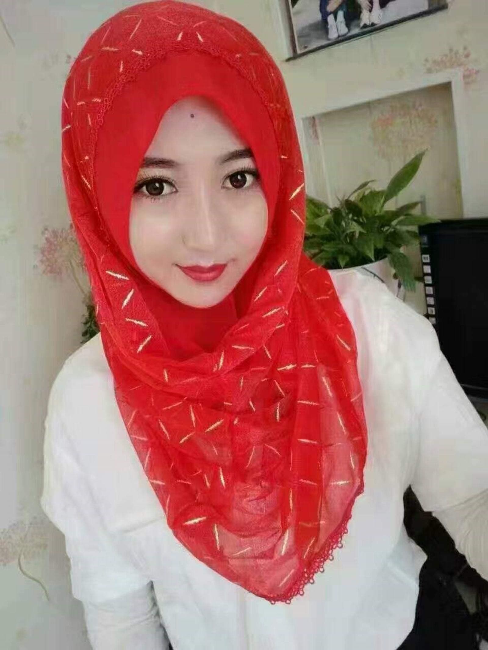 مسلمة أربعة مواسم جديدة ترفيهية ومريحة وشاح المرأة الحجاب غطاء الرأس الزفاف عمامة HJS أحمر