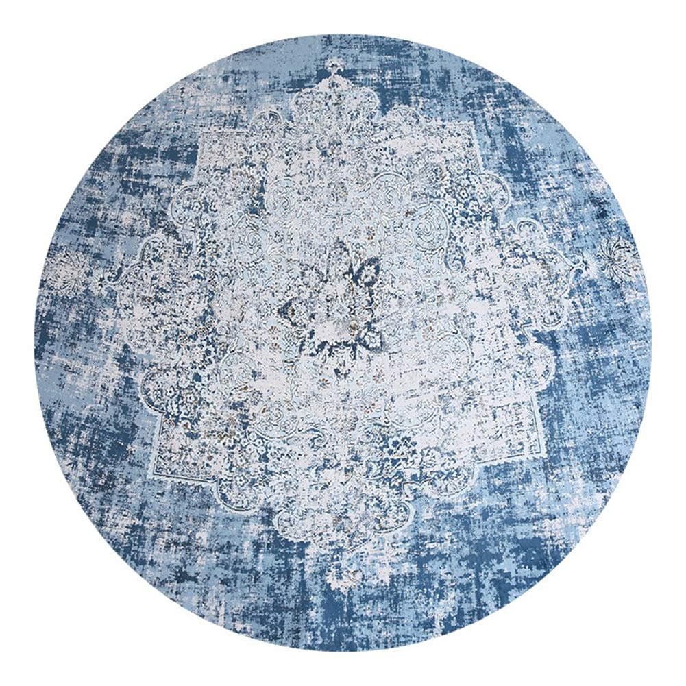 Loartee Vintage Bohemian Round Rug Carpet for Living Dining Room