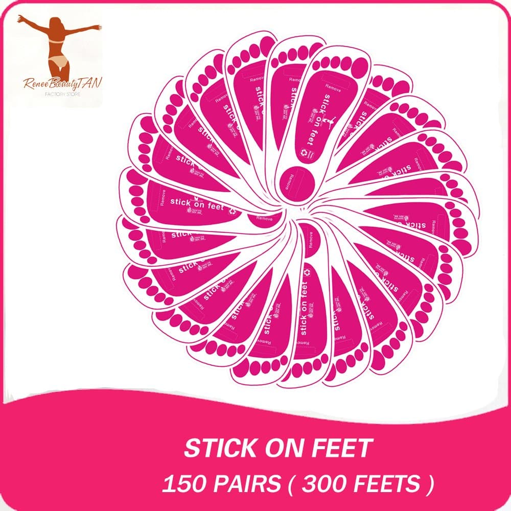 New Arrival 150 Pairs (300 Feets) Disposable Pink Tanning Pads USE in Sunless Airbrush
