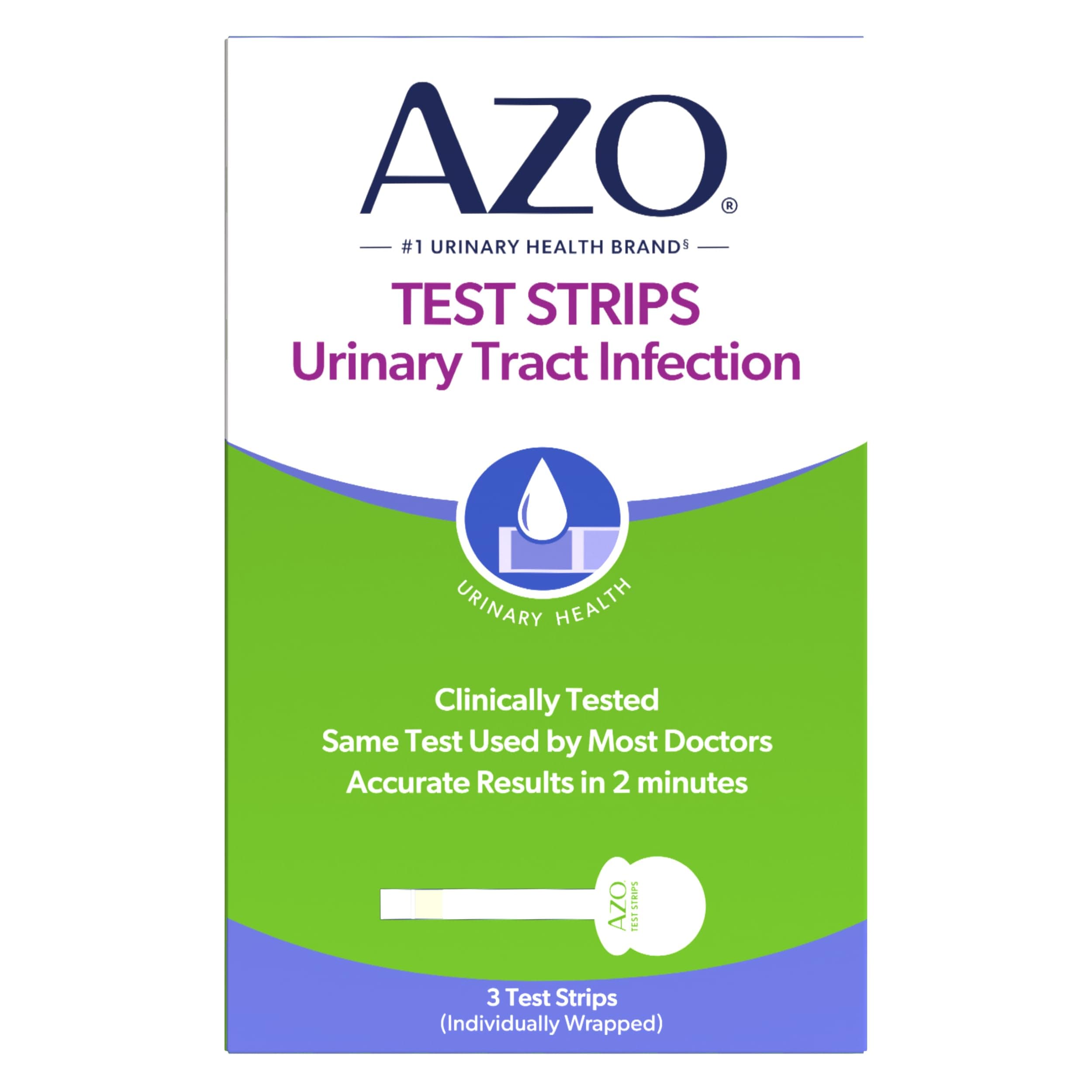 AZO Ayur Urinary Tract Infection Test Strips-3-Count Box