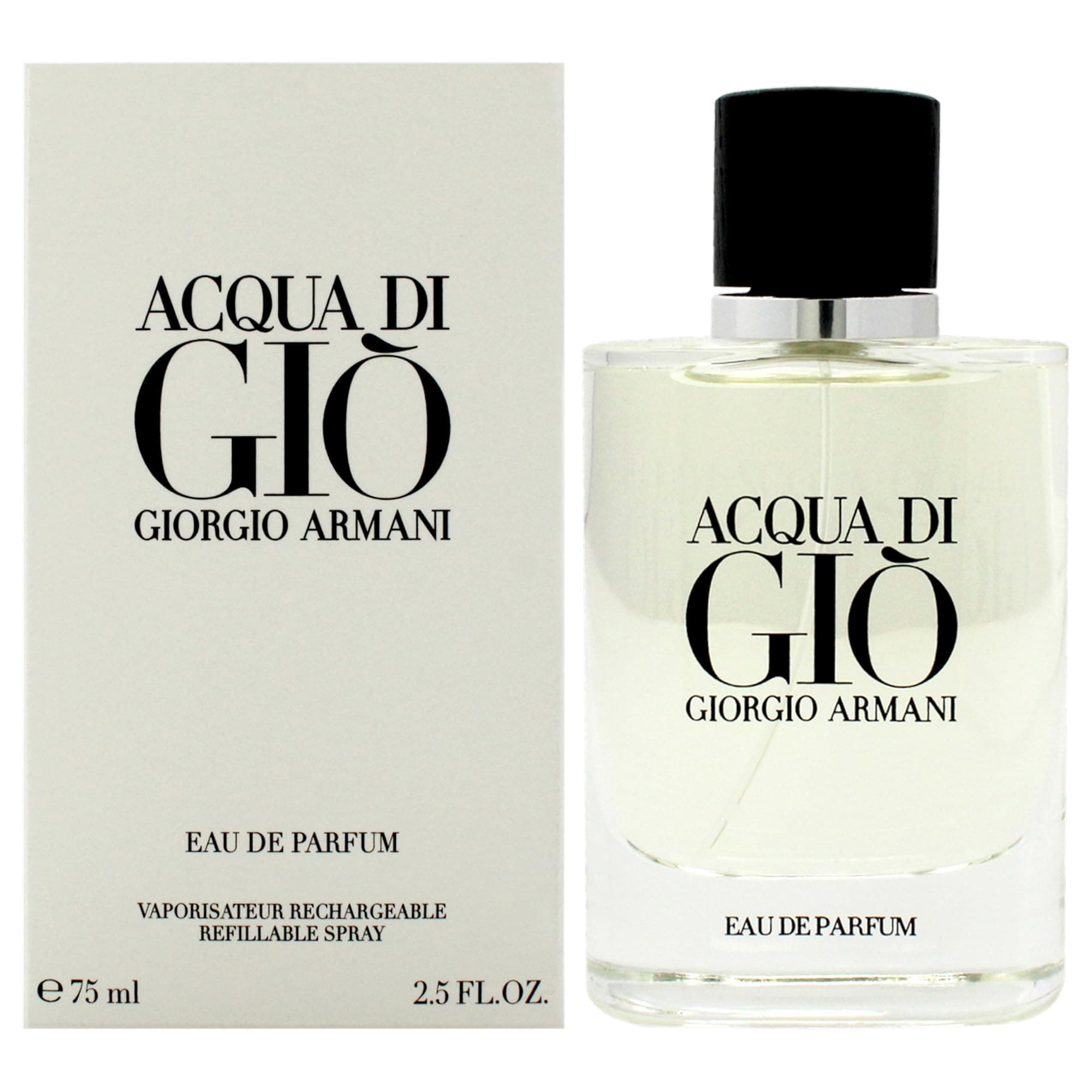 Acqua Di Gio by Giorgio Armani for Men - 2.5 oz EDP Spray (Refillable)