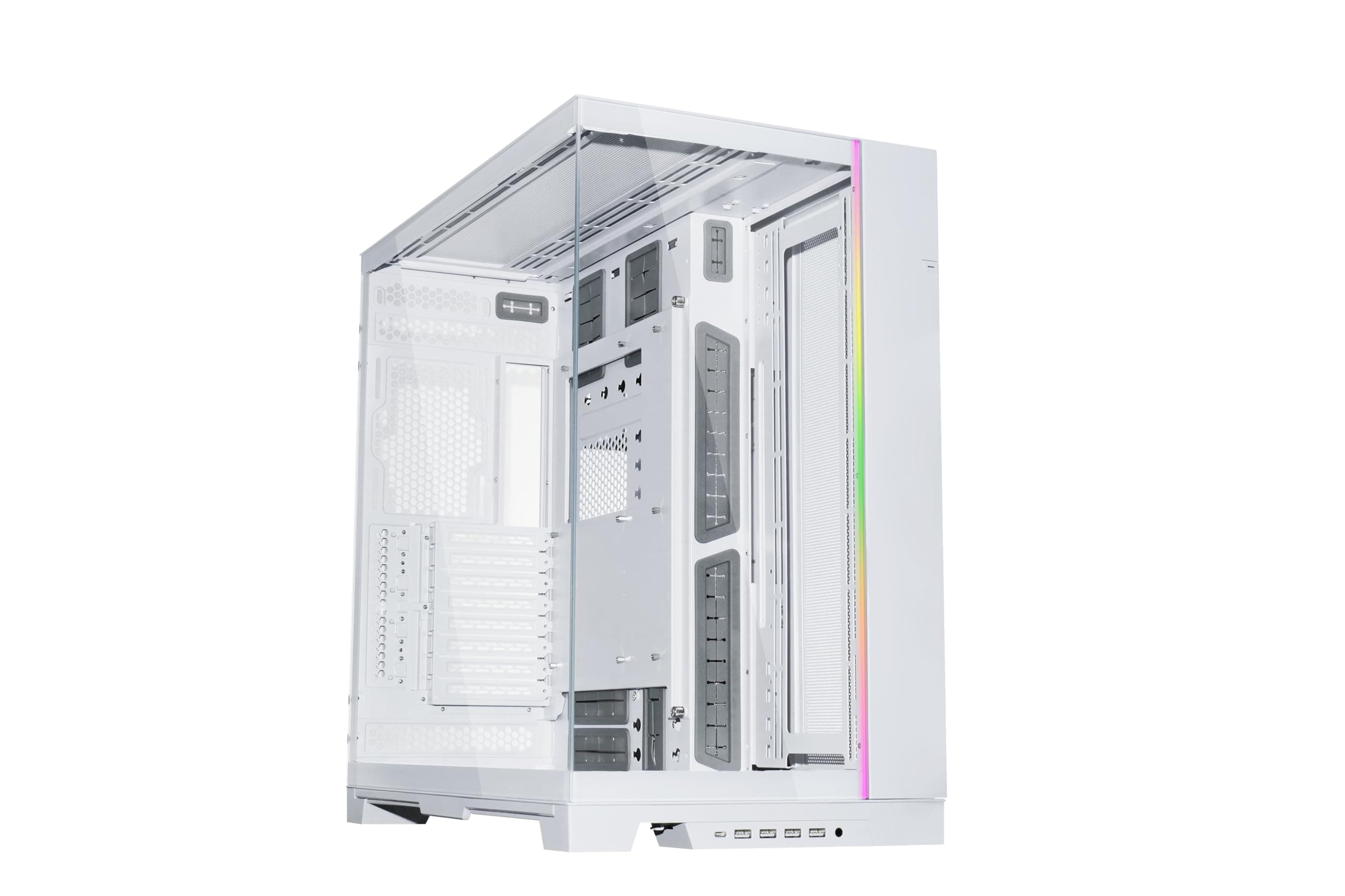 Dynamic EVO XL - Up to 280mm E-ATX Motherboard - ARGB Lighting Strips - Up to 3X 420mm Radiator -Front and Side Tempered Glass Panels - Reversible Chassis- Cable Management (O11DEXL-W)