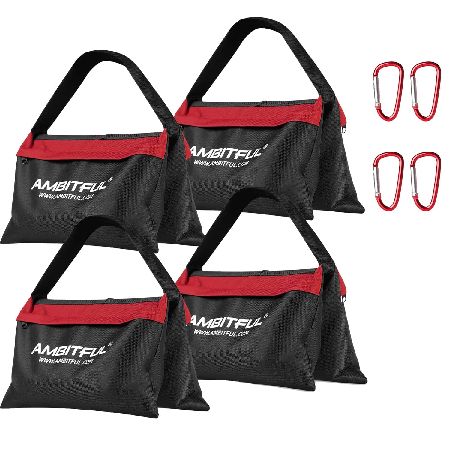 AMBITFUL Set of Heavy Duty Sand Bag Photography Studio Video Stage Film Sandbag Saddlebag for Light Stands Boom Arms Tripods(4 Packs)