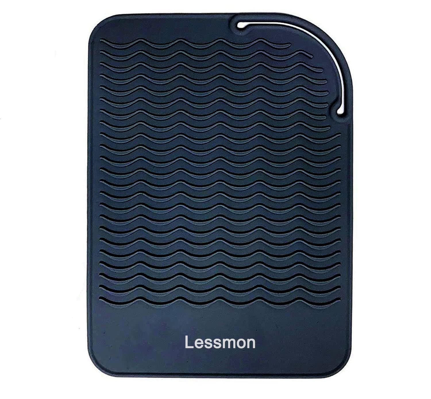 Heat Resistant Mat for Curling Irons, Hair Straightener, Flat Irons and Hair Styling Tools 9" x 6.5", Black