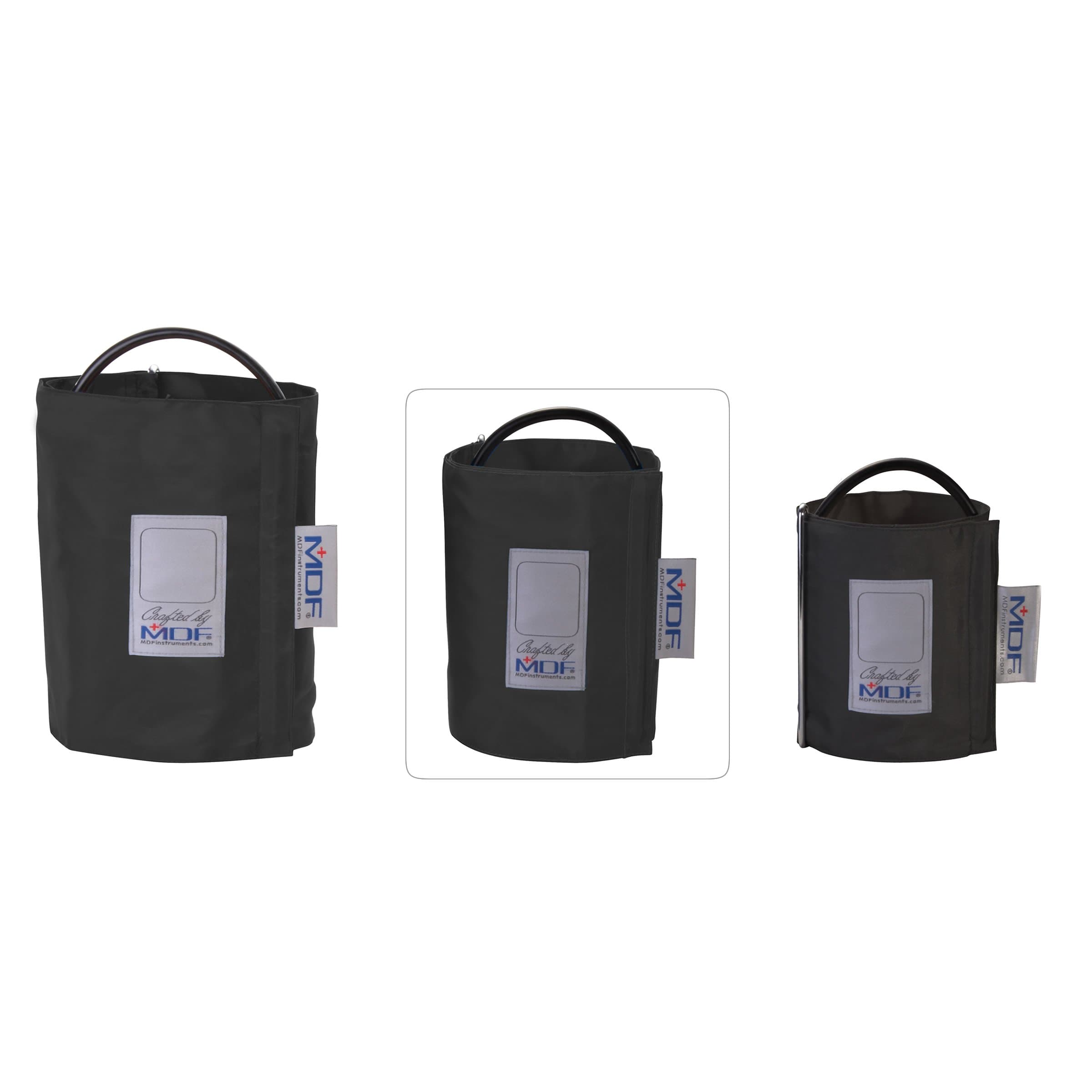 MDF Instruments, Latex-Free Blood Pressure Cuff - Large Adult - Single Tube - D-Ring - Black (MDF2080461D-11)