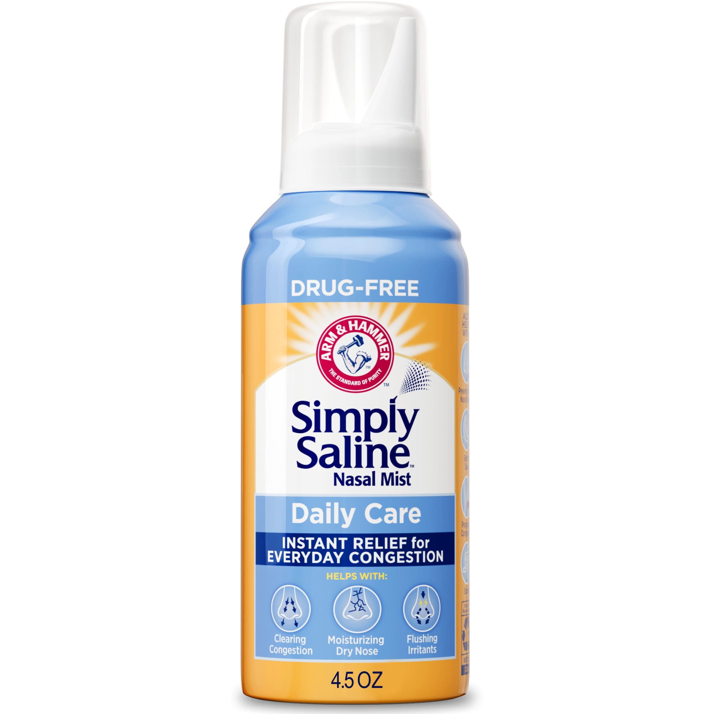 Arm & Hammer Simply Saline Adult Nasal Mist, Original Giant Size, 4.25-Ounce