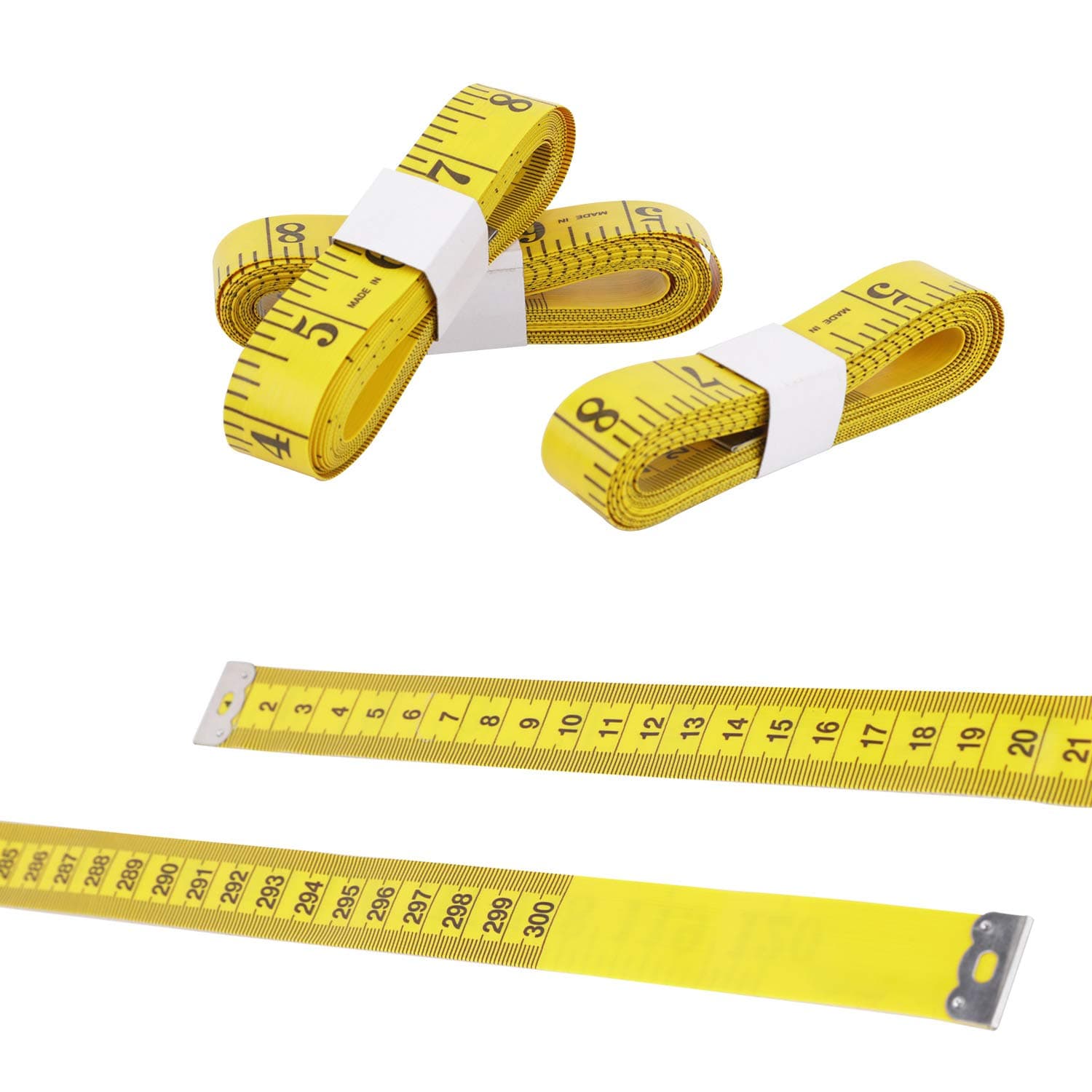 3 Piece Soft Tape Measure,The Longest Double-Scale Sewing Tailor Cloth Ruler for Measuring Body Weight Loss Medical Body Measurement Sewing Tailor Cloth Ruler Dressmaker Flexible Ruler Tape Measure