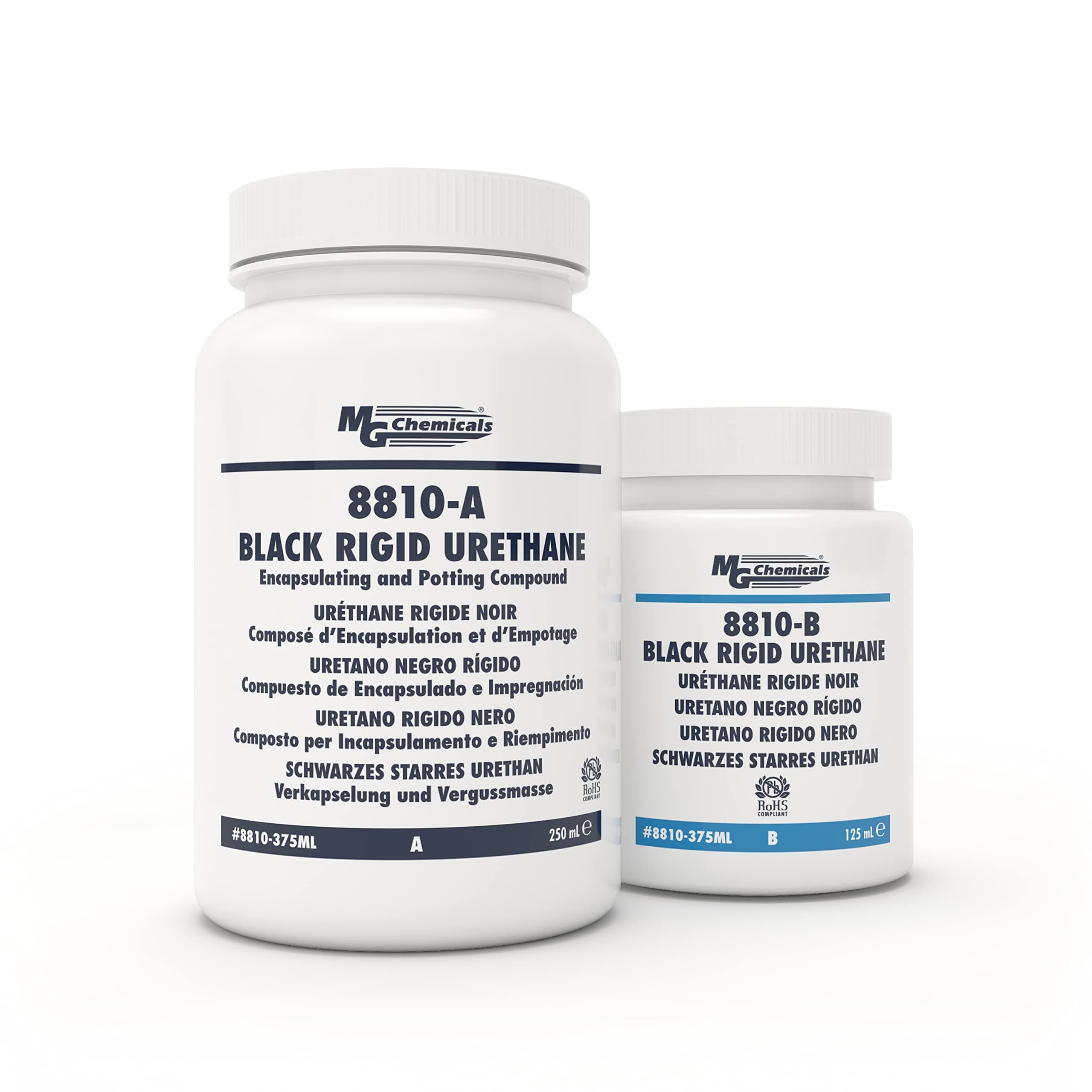 8810 Black Rigid Urethane 2-Part Potting Compound, 375mL Kit