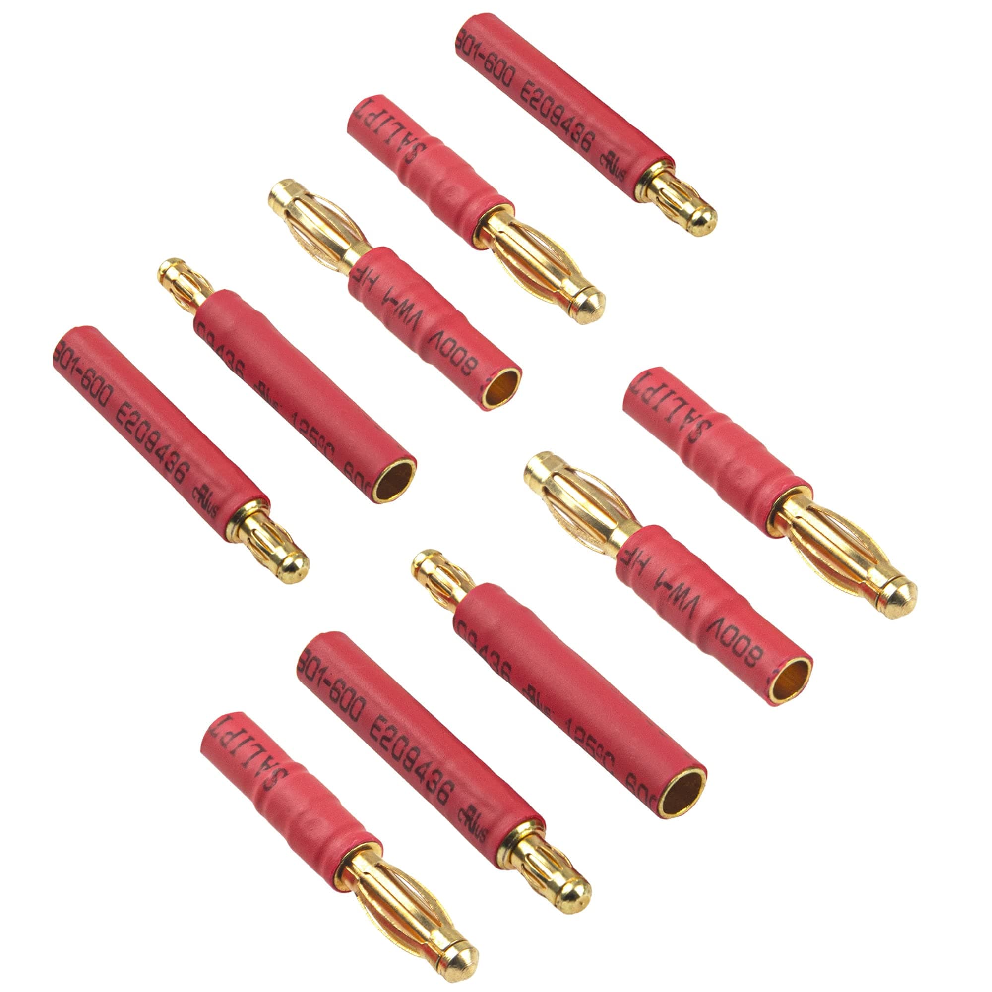 Share Goo 5Pairs No Wires 4mm Bullet Connector to 3.5mm Bullet Connector Banana Gold Plug Adapter for RC Car Boat FPV ESC Motor