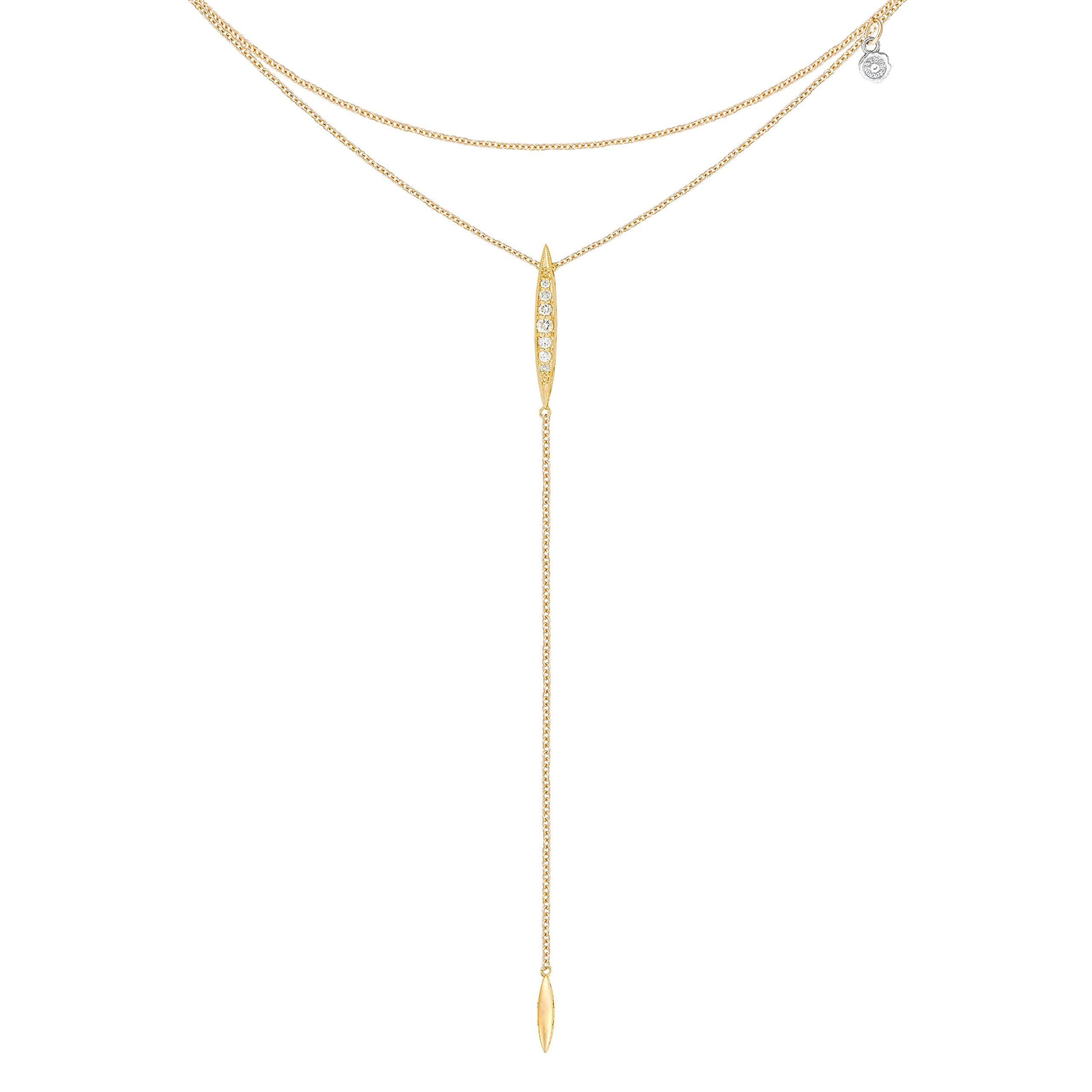 Tacori SN214Y The Ivy Lane 18K Yellow Gold Diamond Lariat Necklace (0.11 cttw, H-I Color, I2-I3 Clarity)