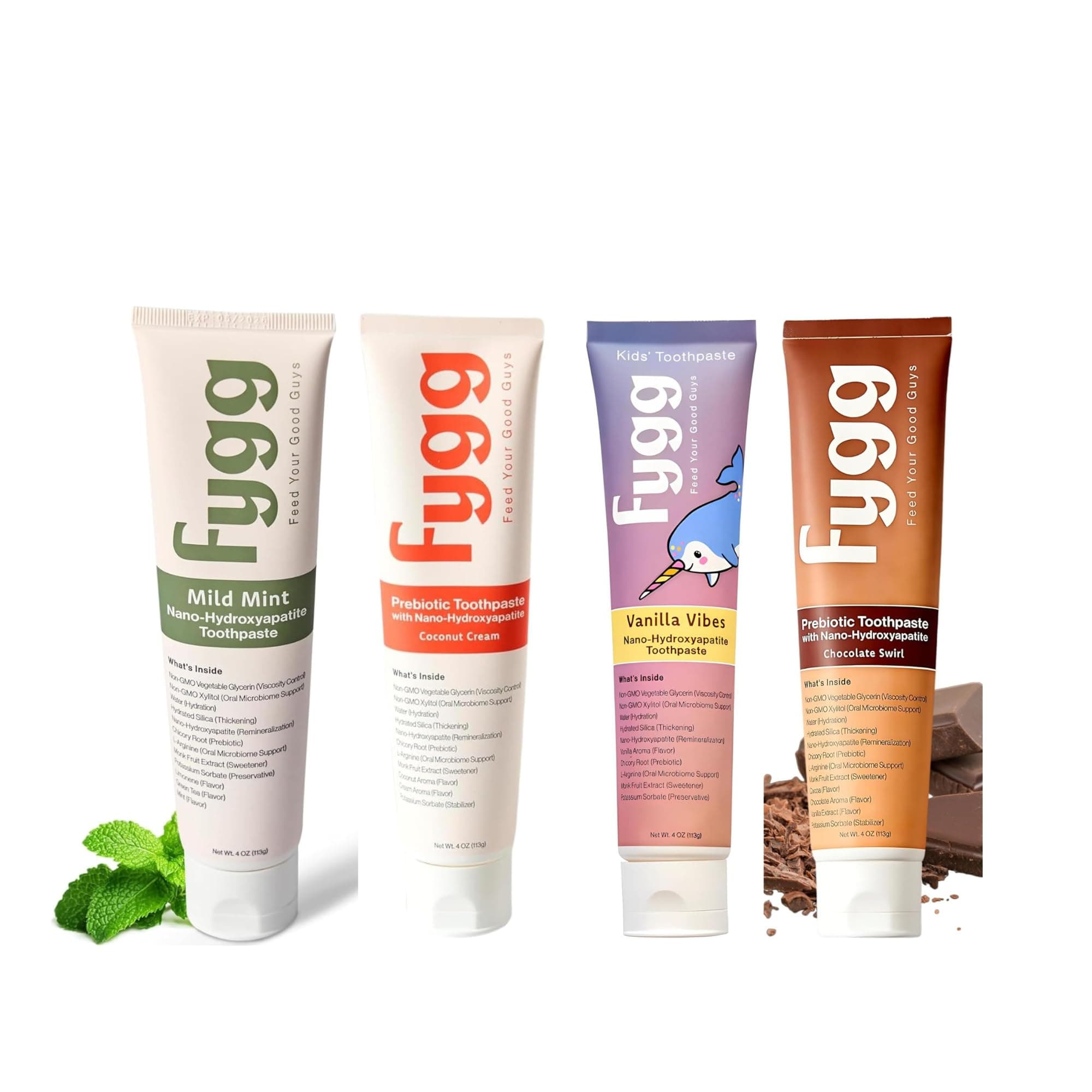 Fygg Fluoride Free Toothpaste | Dentist Recommended | 4 Pack