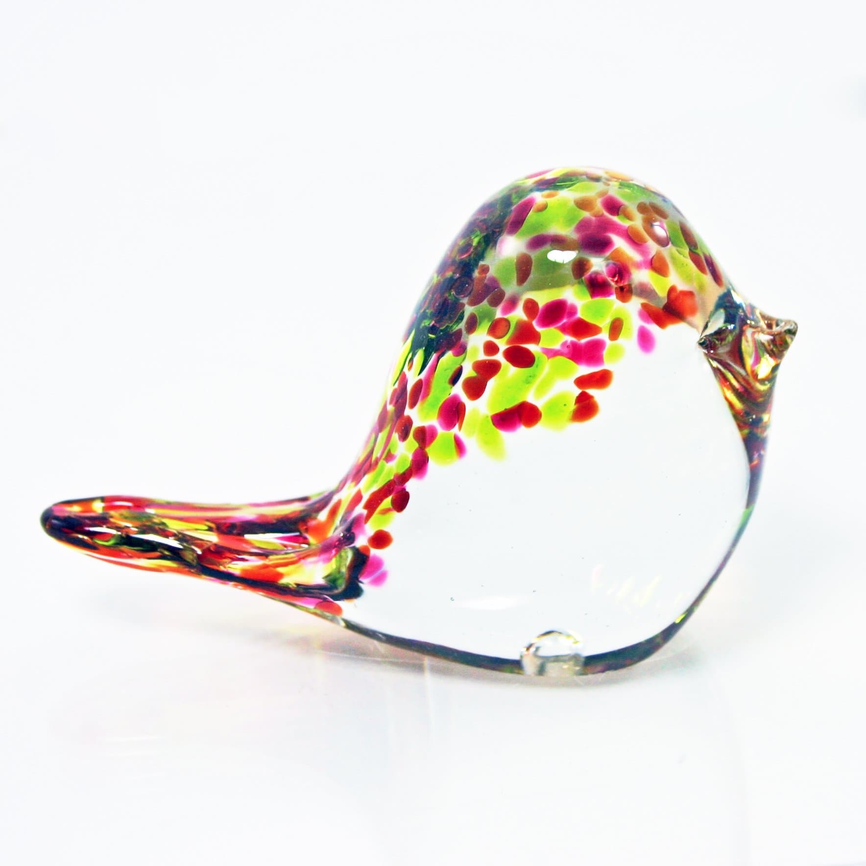 Chickadee 'Little Birds' Hand Sculpted Glass Figurine (Sweet Tart)