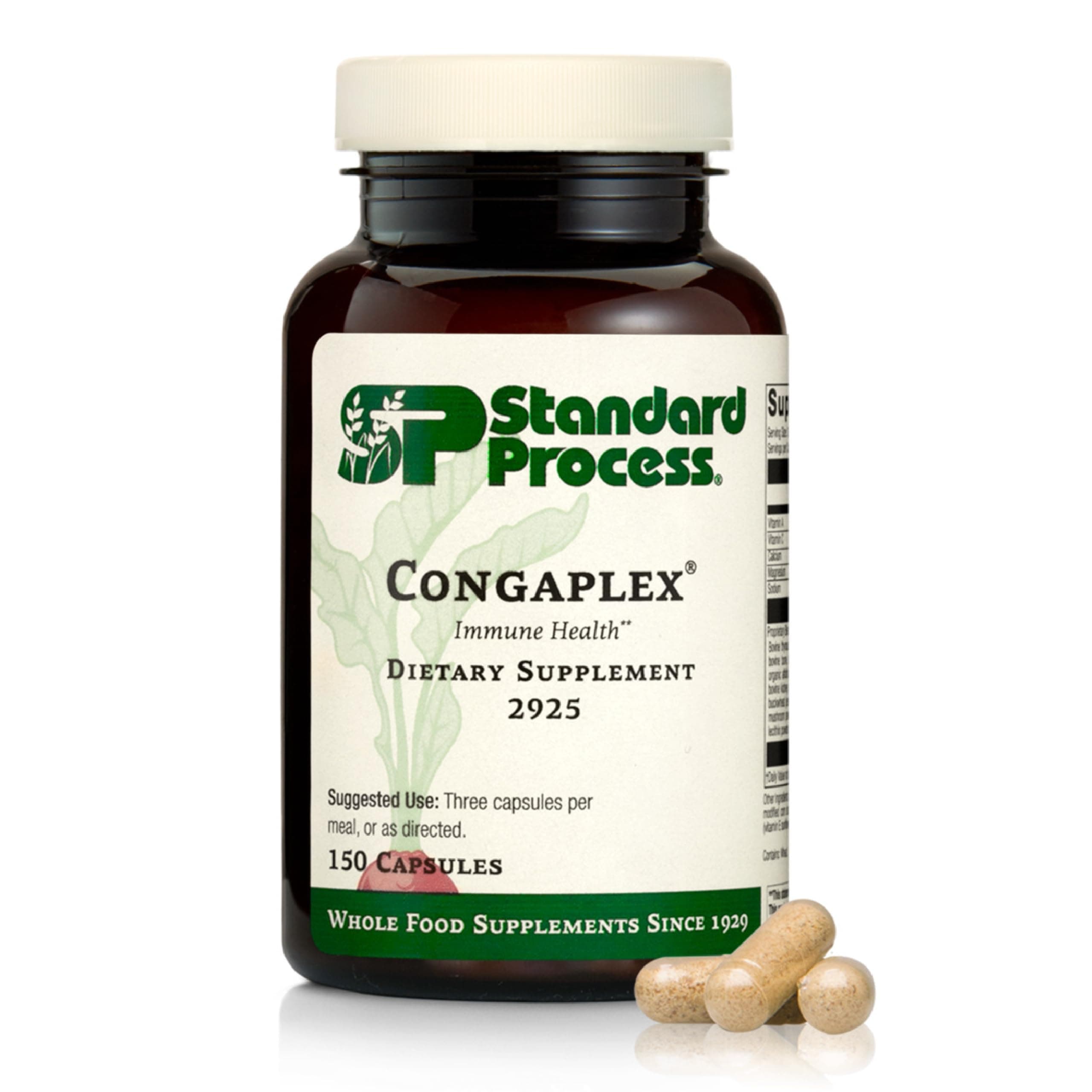 - Congaplex - Source of Antioxidant Vitamin C, Supports Healthy Immune System Function, 900 IU Vitamin A, 6 mg Vitamin C, 80 mg Calcium, 15 mg Magnesium - 150 Capsules