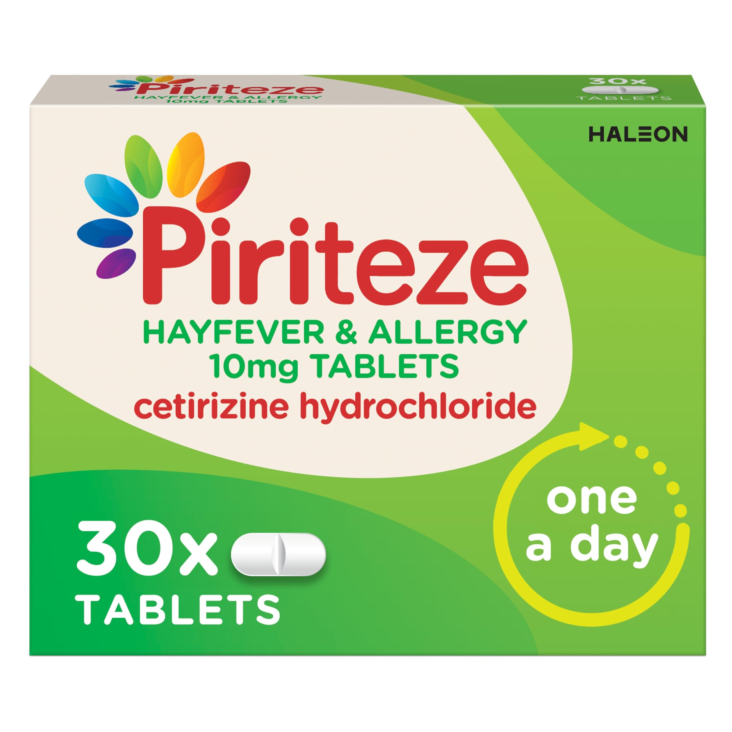 Hayfever & Allergy Antihistamine Tablets, Allergy Relief, Cetirizine, 30s