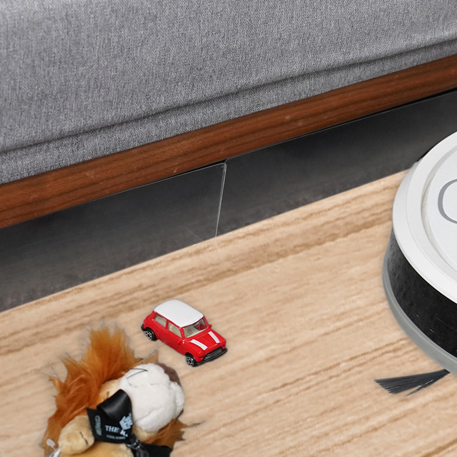 ECOHomes Under Sofa Toy Blocker (Clear, 8 Pieces, 16" Long x 3.2" High) - Sofa Protectors to Prevent Toys from Getting Under Furniture | Blocks Under Sofa and