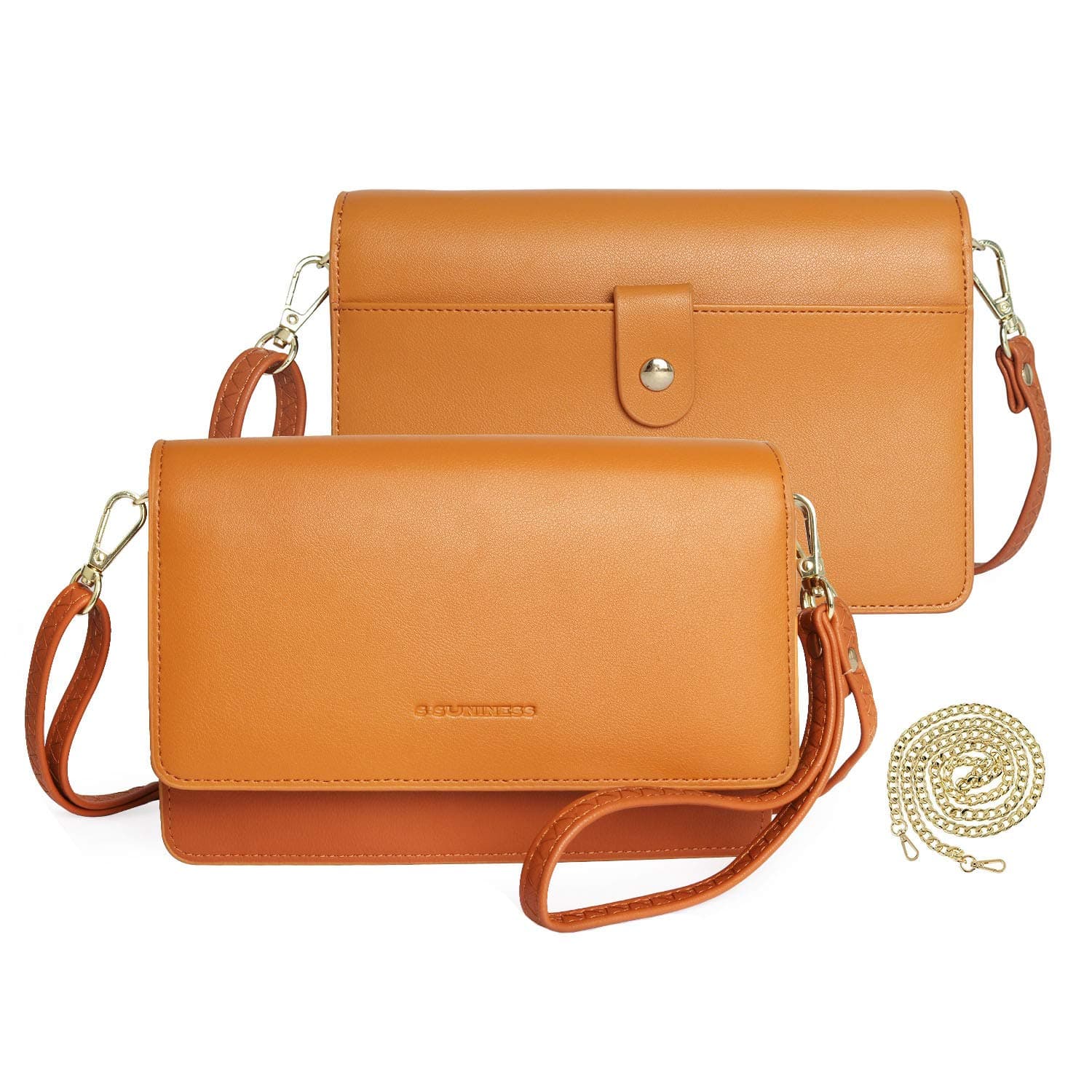 S SUNINESS Genuine Leather Small RFID Wallets Crossbody Purses For Women Wristlet Wallet Phone Purse Clutch Wallet Card Bag