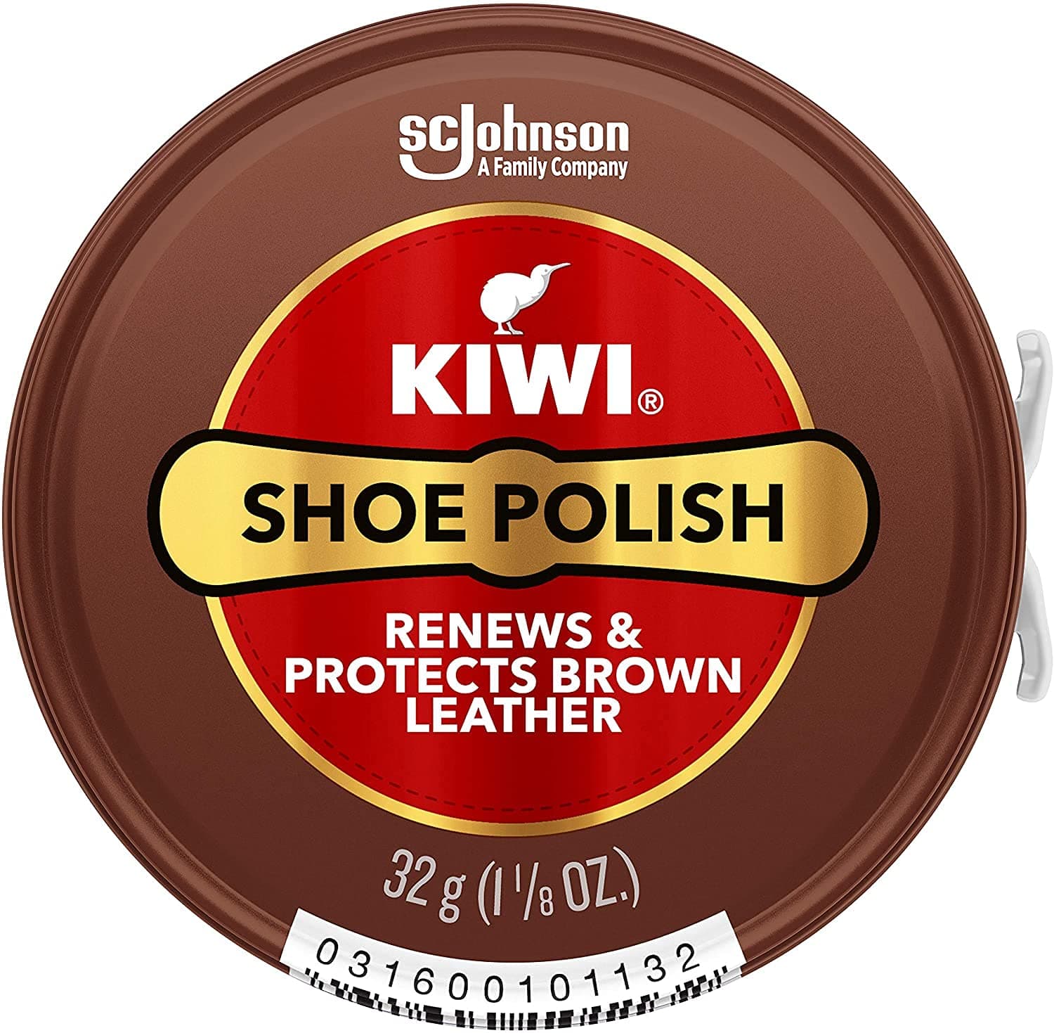 Kiwi 10113 1-1/8 Oz Brown Shoe Polish