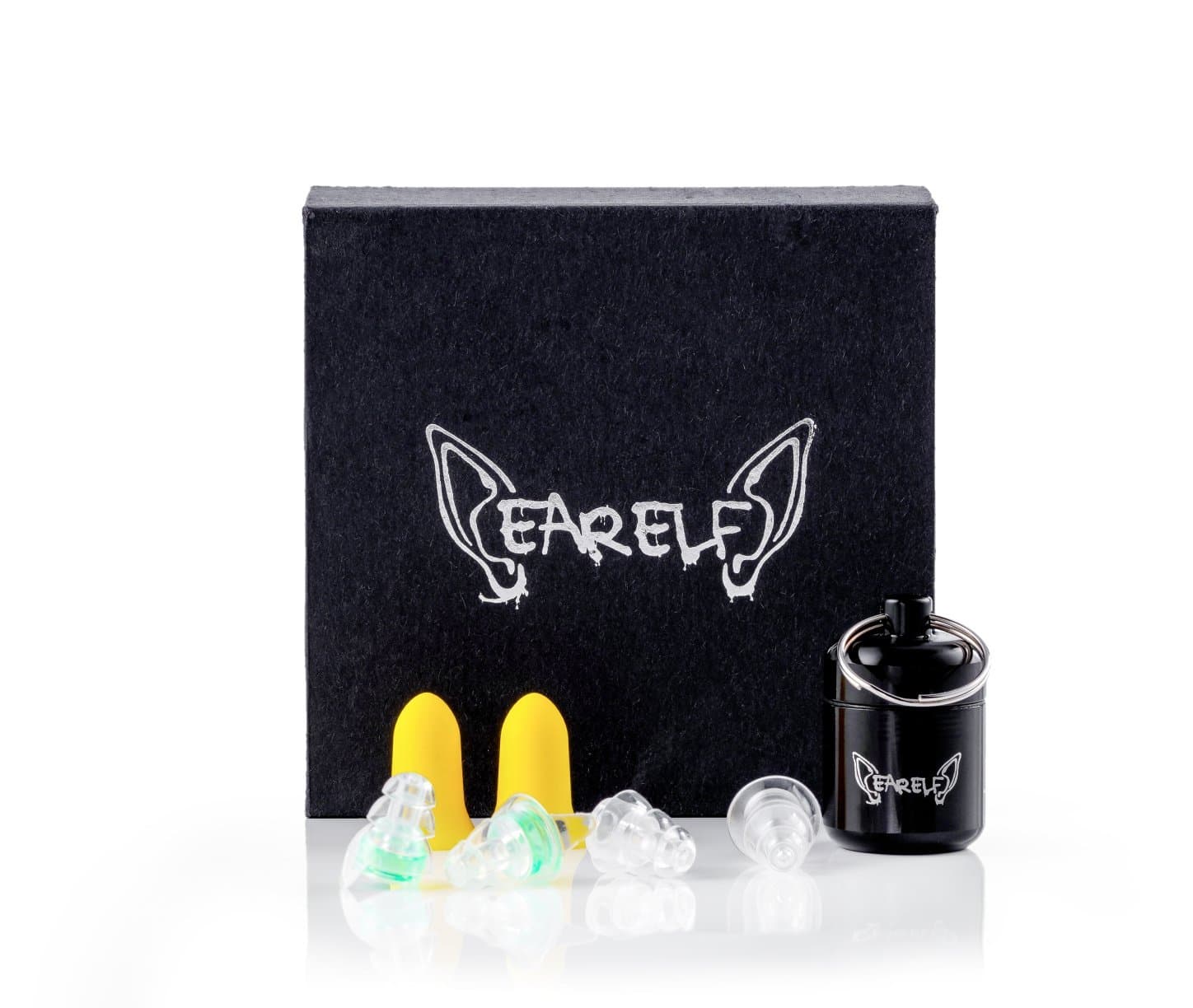 High Fidelity Green Ear Plugs W/Attenuation Filter for Hearing Protection by Ear Elf – Noise Cancelling Silicone Earplugs – Supporting Artists and After-School Arts Programs