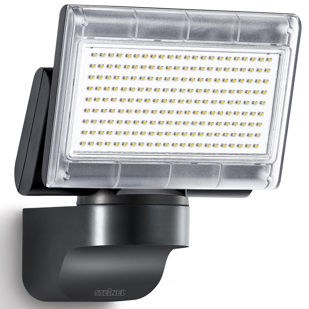 Steinel XLED Home 1 Slave black - LED spotlight with 12 Watt power and brightness of 920 lumens, LED floodlight with 180° horizontally and 120° vertically swiveling light panel, 659912
