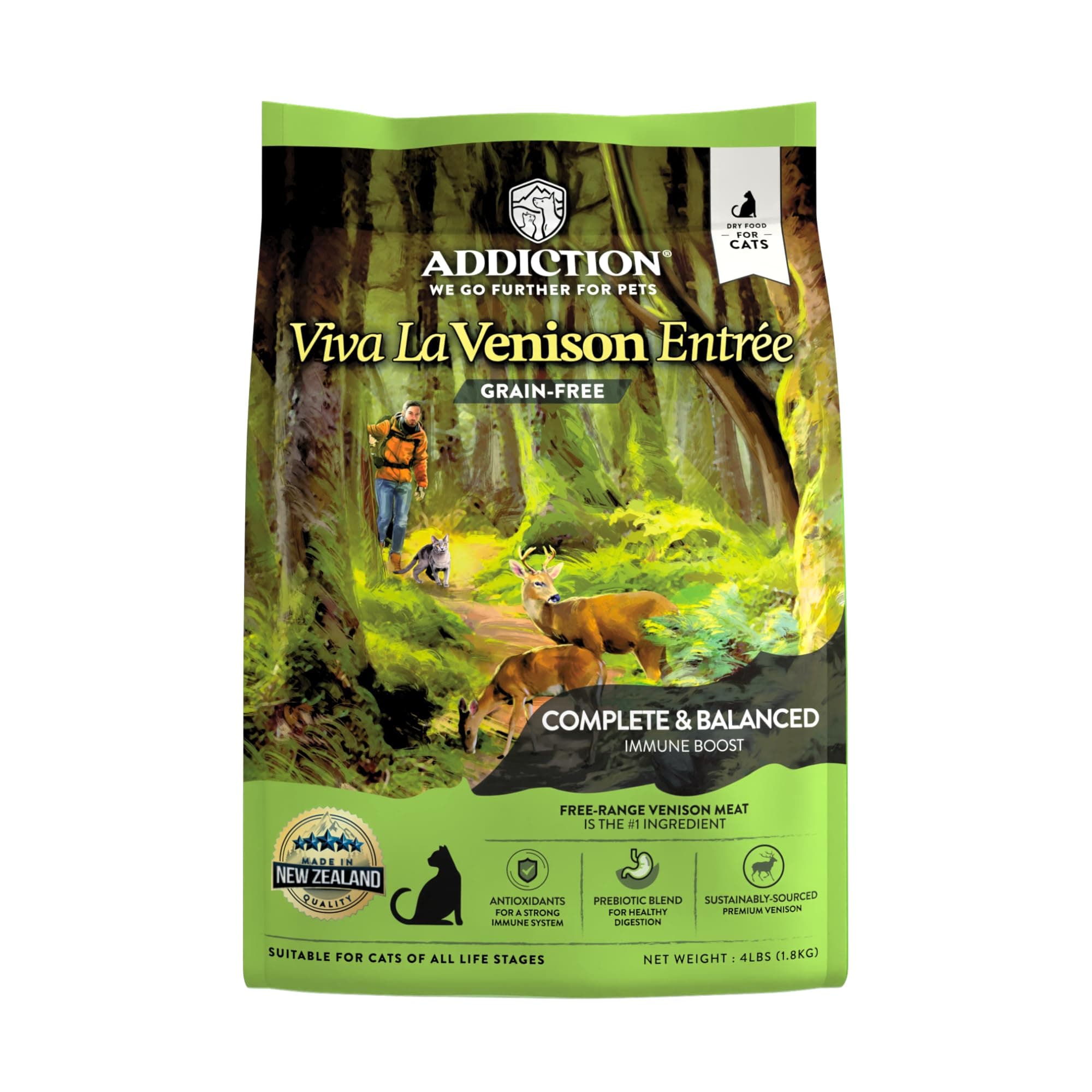 Addiction Viva La Venison Dry Cat Food - 4LBS