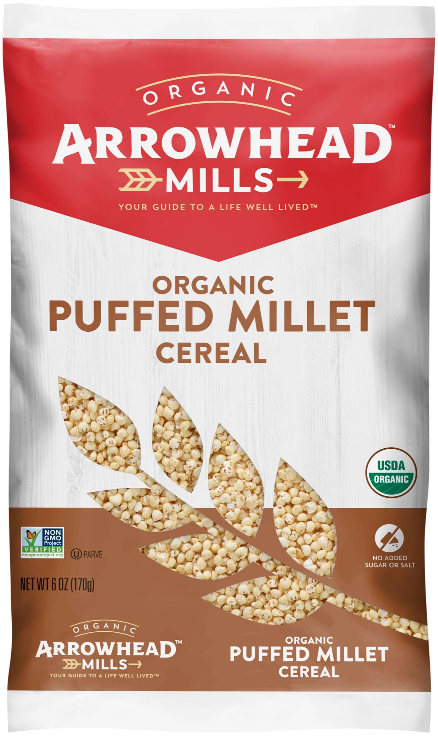 Arrowhead Mills Organic Puffed Millet Cereal, 6 oz BagUSDA Organic