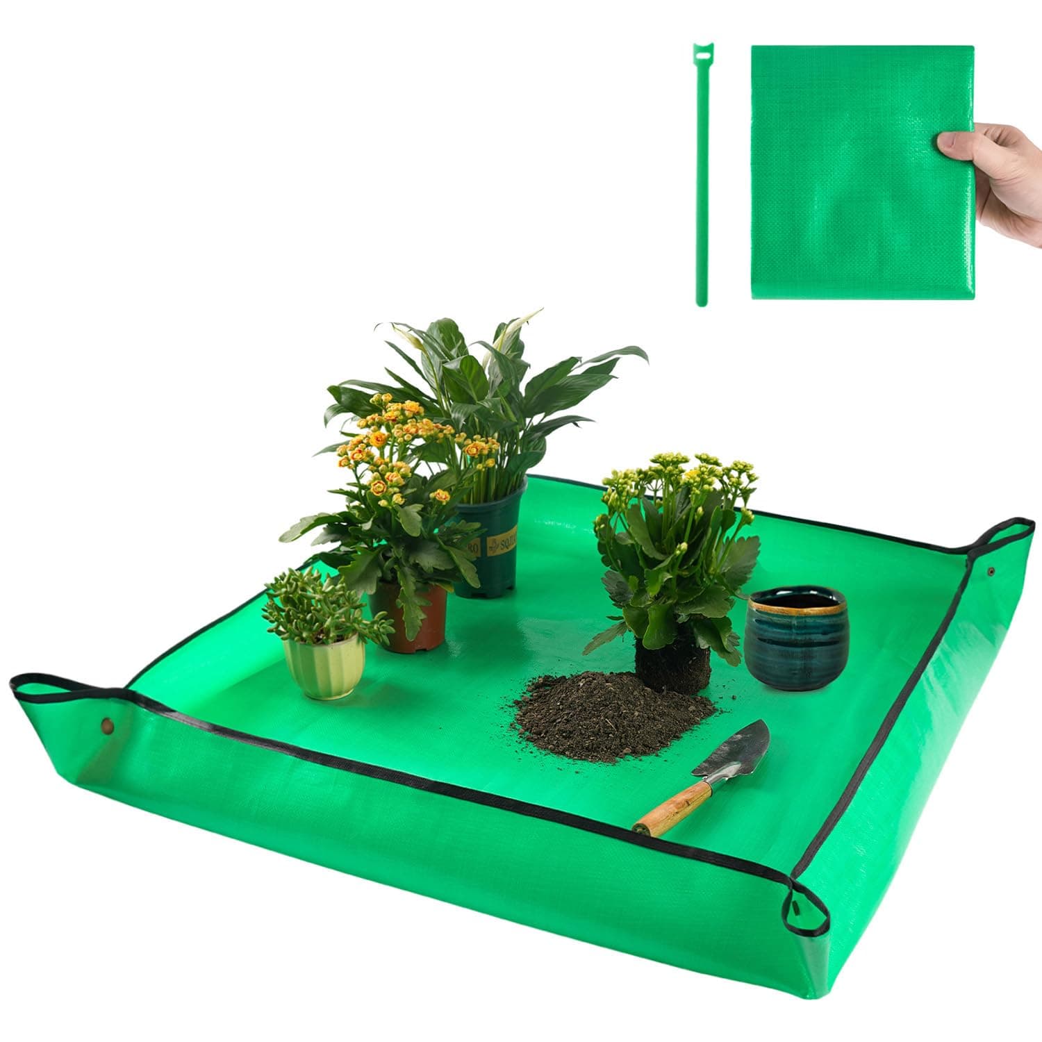 Extra Large Waterproof Pot Mat for Indoor Plants Transplanting and Rubble Control, Table Top Pot Pot Pot Repotting Mat Birthday Gifts for Plant Lovers Gardening Gifts for Women