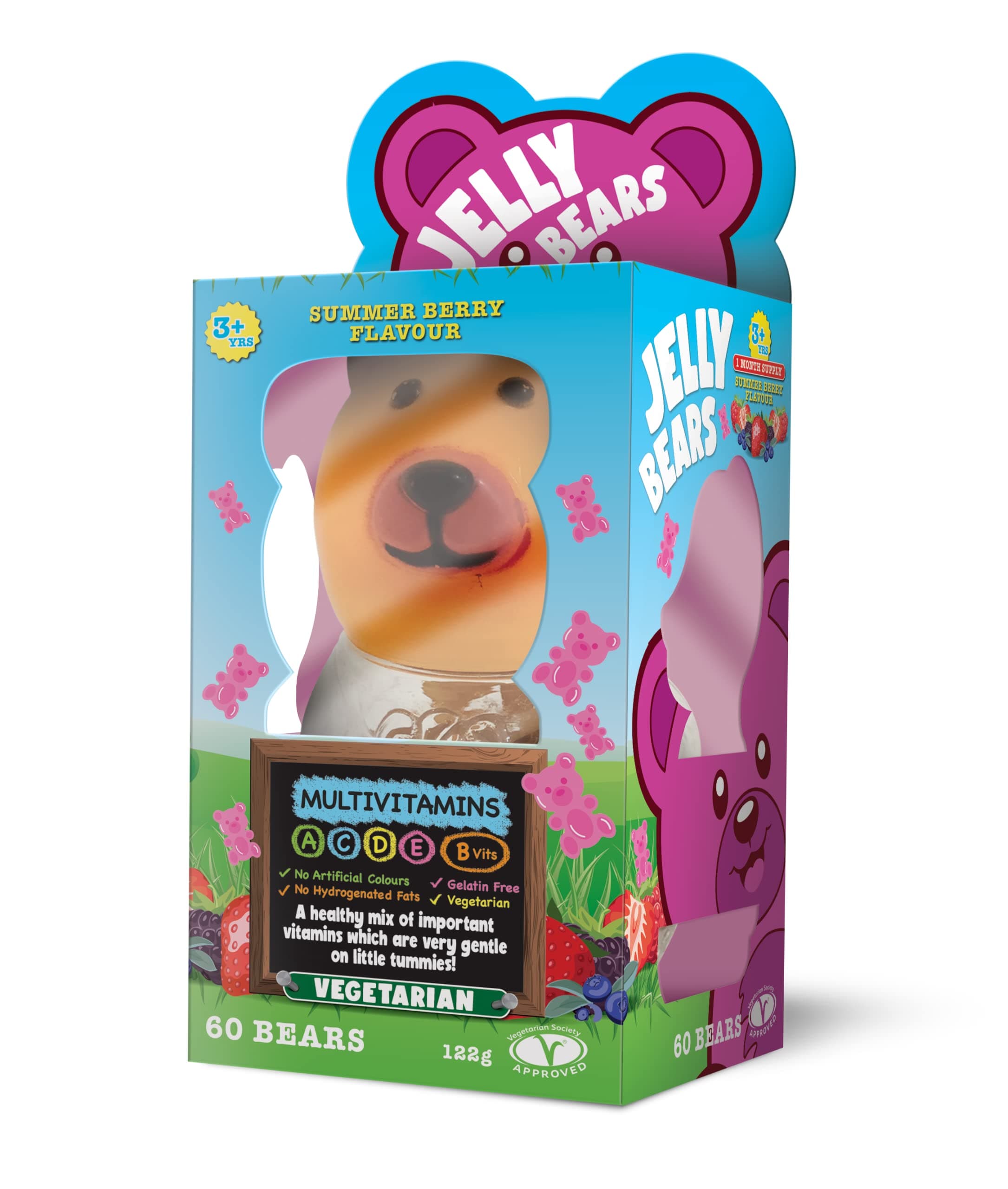 Jelly Bears Multivitamins for Childrens Fruit Bear Gummies by Jelly Bears