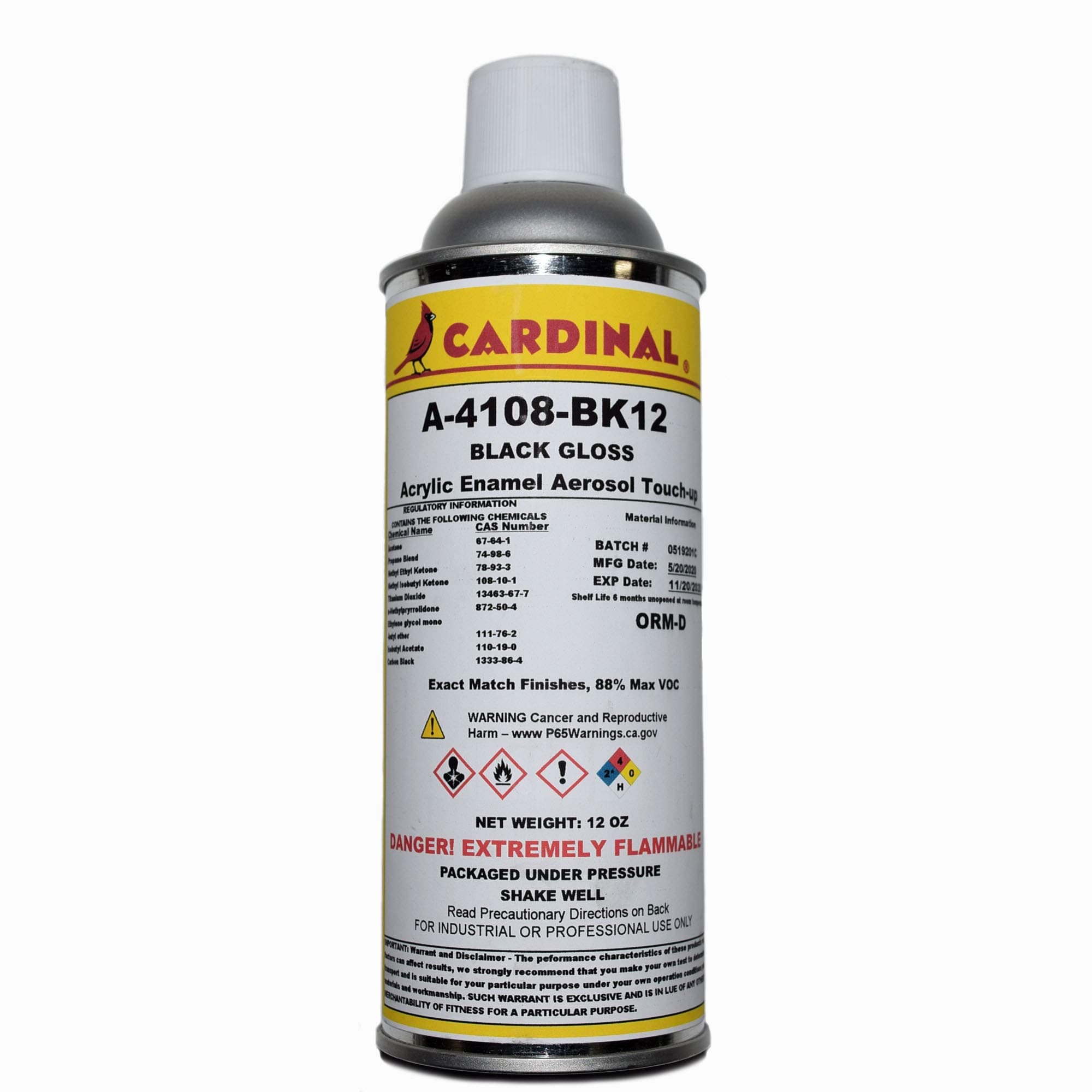 A4108 BK12 BLACK GLOSS POWDER COATING SPRAY PAINT