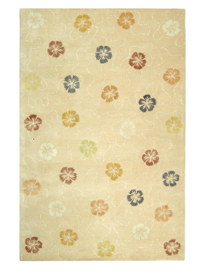 Safavieh Martha Stewart Collection MSR3267A Garland Blush and Beige Wool and Viscose Area Rug, 3-Feet 9-Inch by 5-Feet 9-Inch