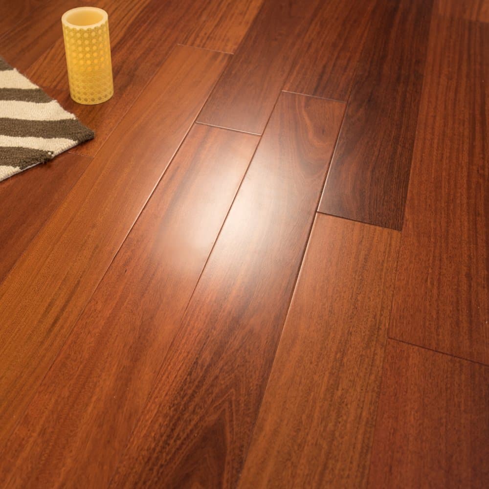 5" x 1/2" Santos Mahogany Prefinished Engineered Wood Flooring, 1 Box, by Hurst Hardwoods