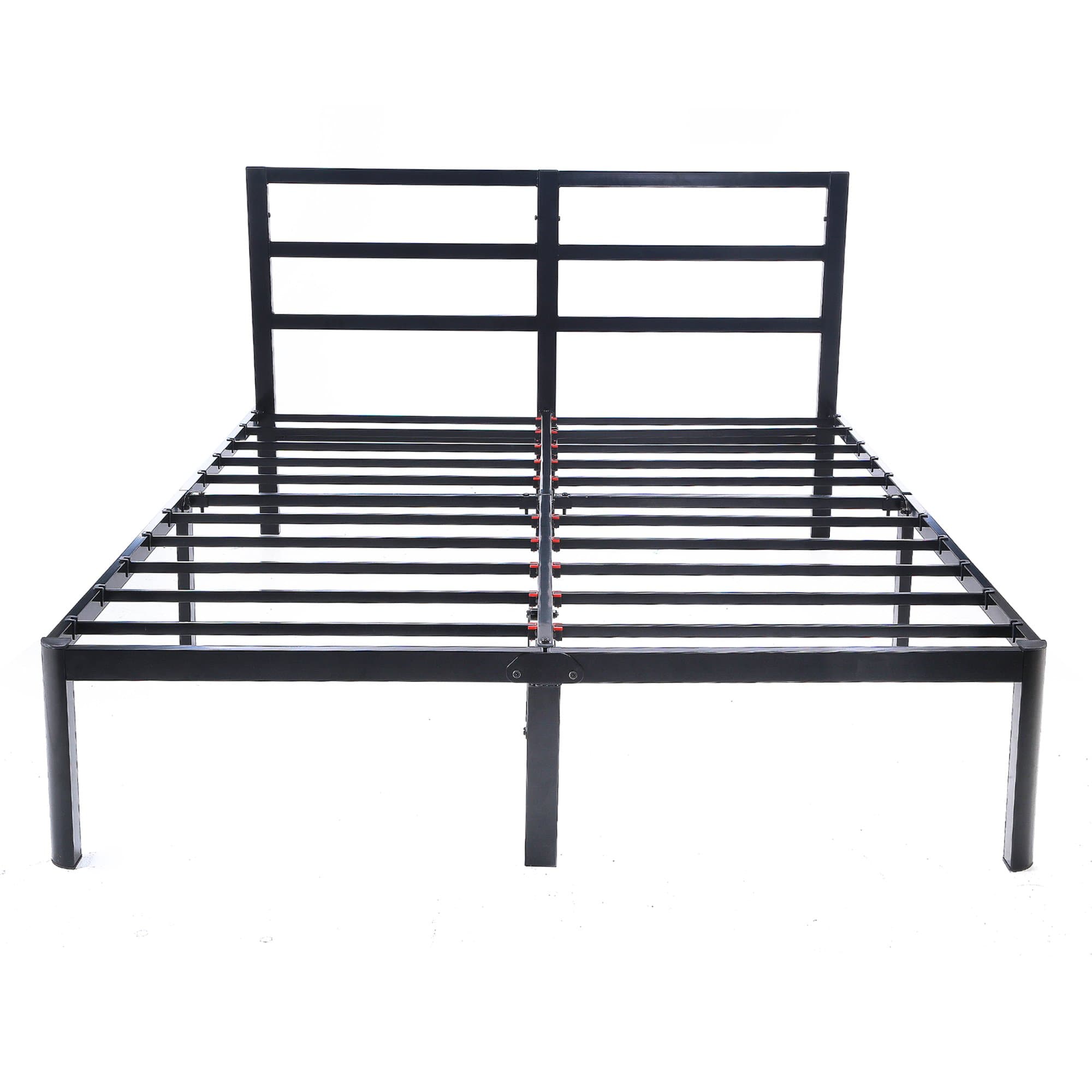 14" Tall Metal Slat 3S Bed Frame Platform Bed, No Box Spring Needed, Full