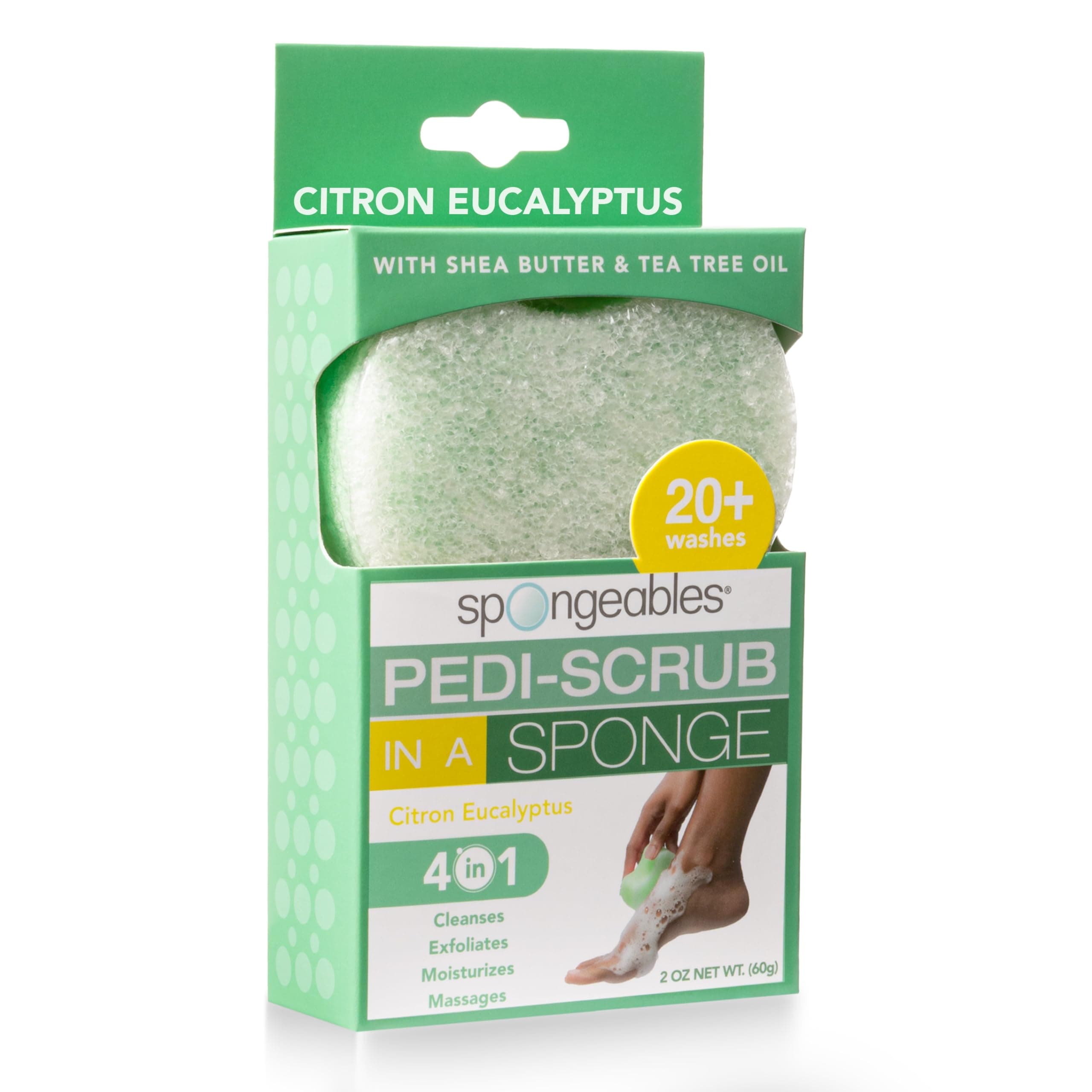 Pedi Scrub Foot Exfoliating 20+ Wash Sponge