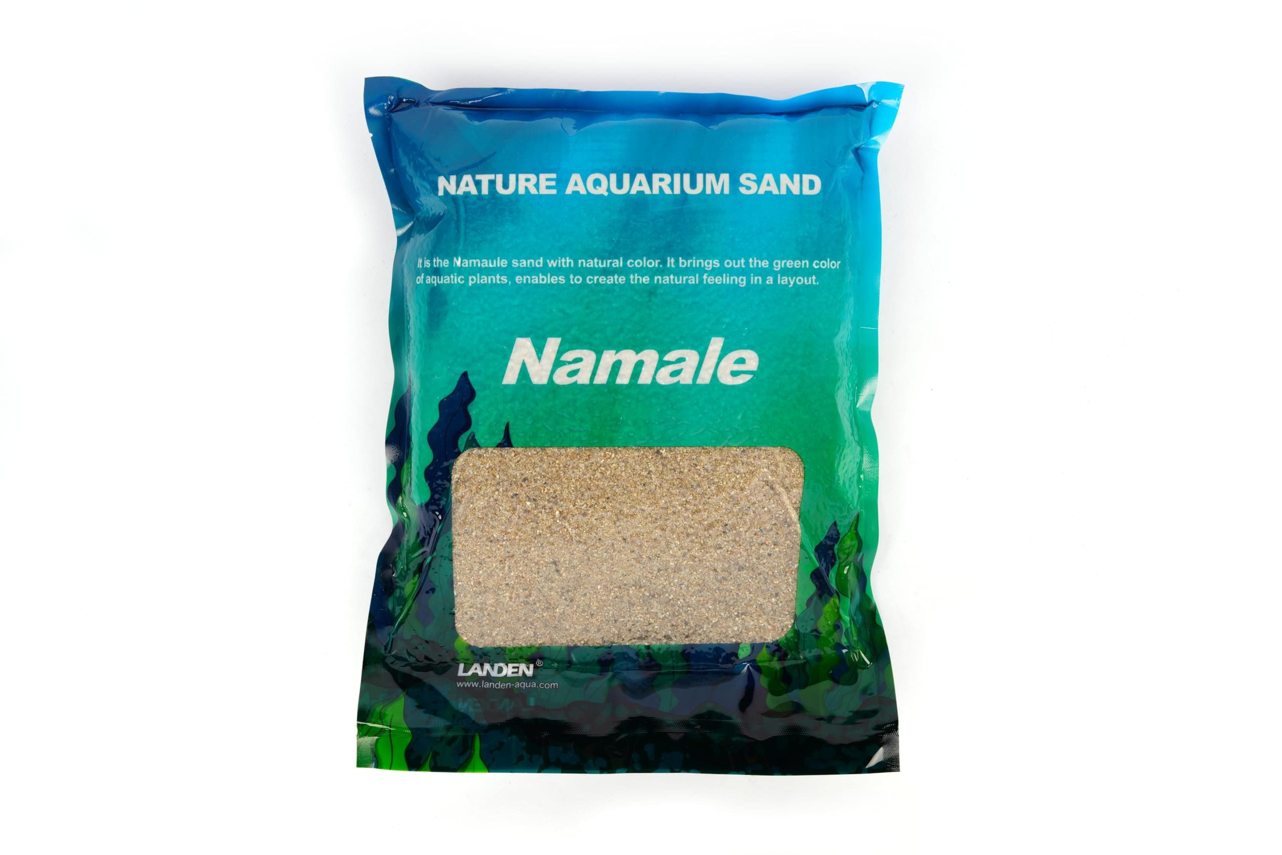 LANDEN Namale Aquarium Sand 11 lbs(3L), Super Natural for Aquarium Landscaping, Cosmetic Sand for Plant Tank, Fine Grain Natural Color River Sand for Freshwater or Blackwater Biotope Tank