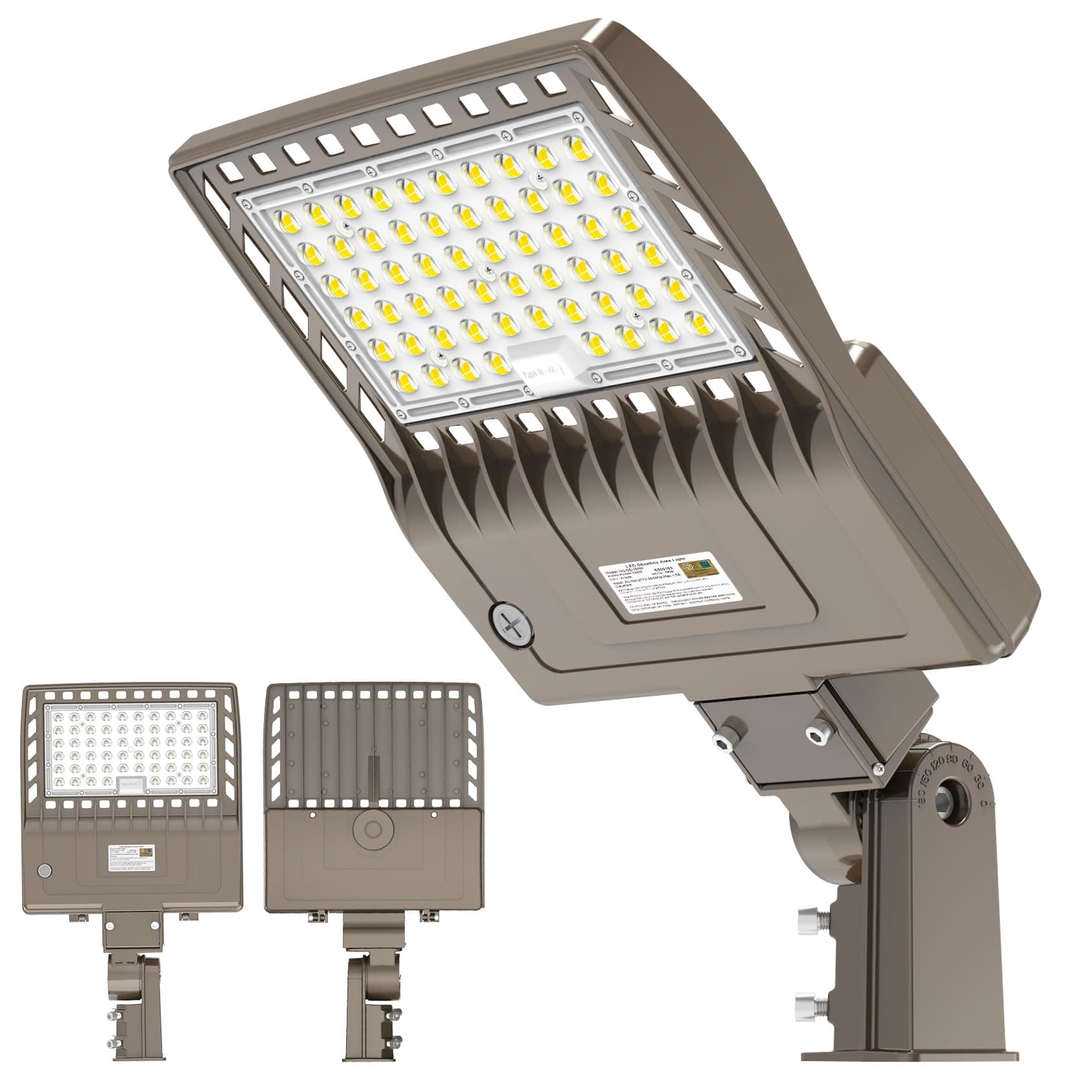 LED Parking Lot Lights 240W 33600LM LED Shoebox Pole Lights Fixture (800W HID/HPS Replacement) 5000K IP65 AC100-277V UL Listed Outdoor Area Street Security Lighting for Stadium Roadways