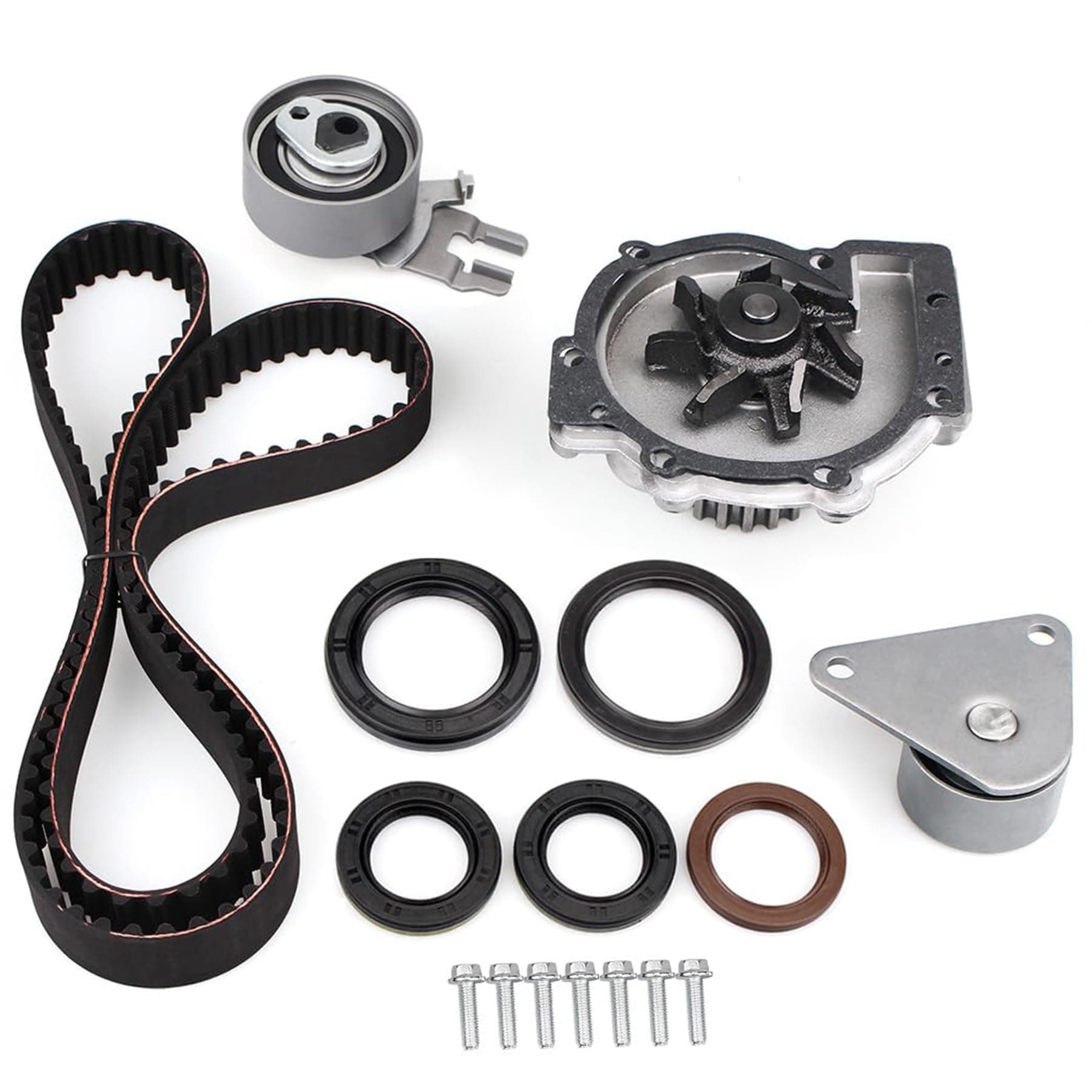 AUCERAMIC TCKWP331A Engine Timing Belt Kit with Water Pump Fit 2001-2013 for Volvo S40 S80 S60 V50 V70 XC70 XC90 2.3L 2.4L 2.5L