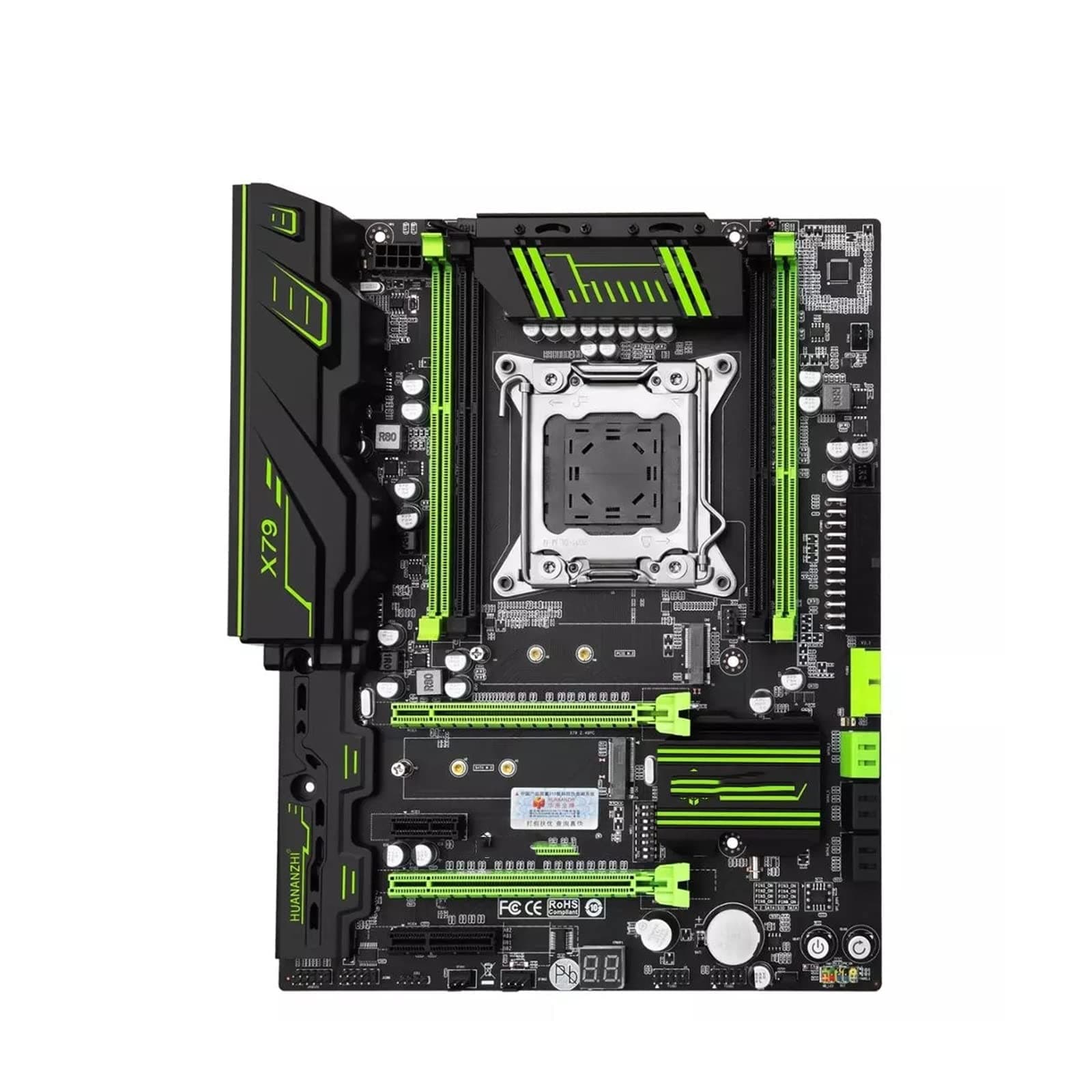 Fit For HUANANZHI X79 GREEN 2.49 V3.1 motherboard LGA 2011 ATX USB3.0 SATA3 PCI-E NVME M.2 SSD support REG ECC memory and Xeon E5